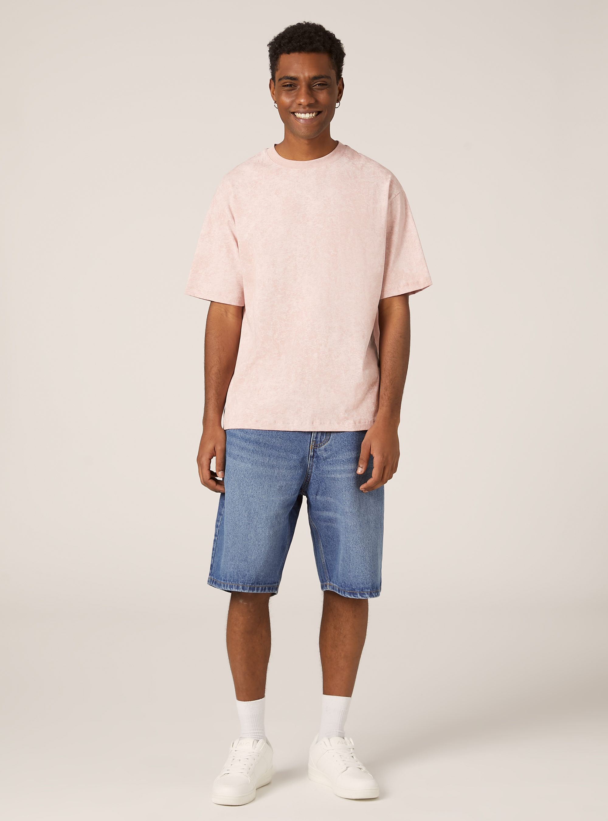 Marbled boxy fit t-shirt, PK3 PINK LIGHT