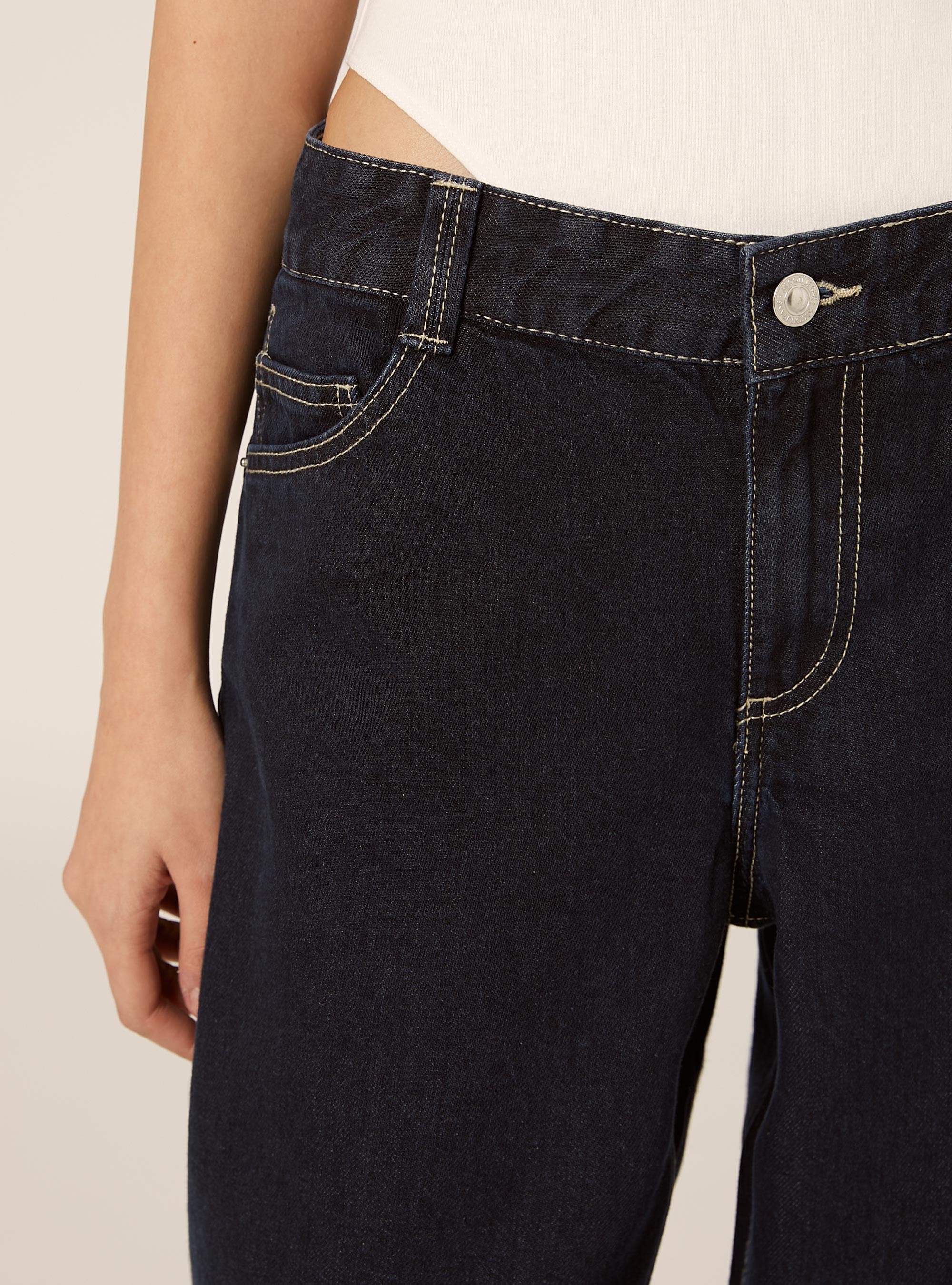 Jeans baggy barrel, D001 DEEP BLUE