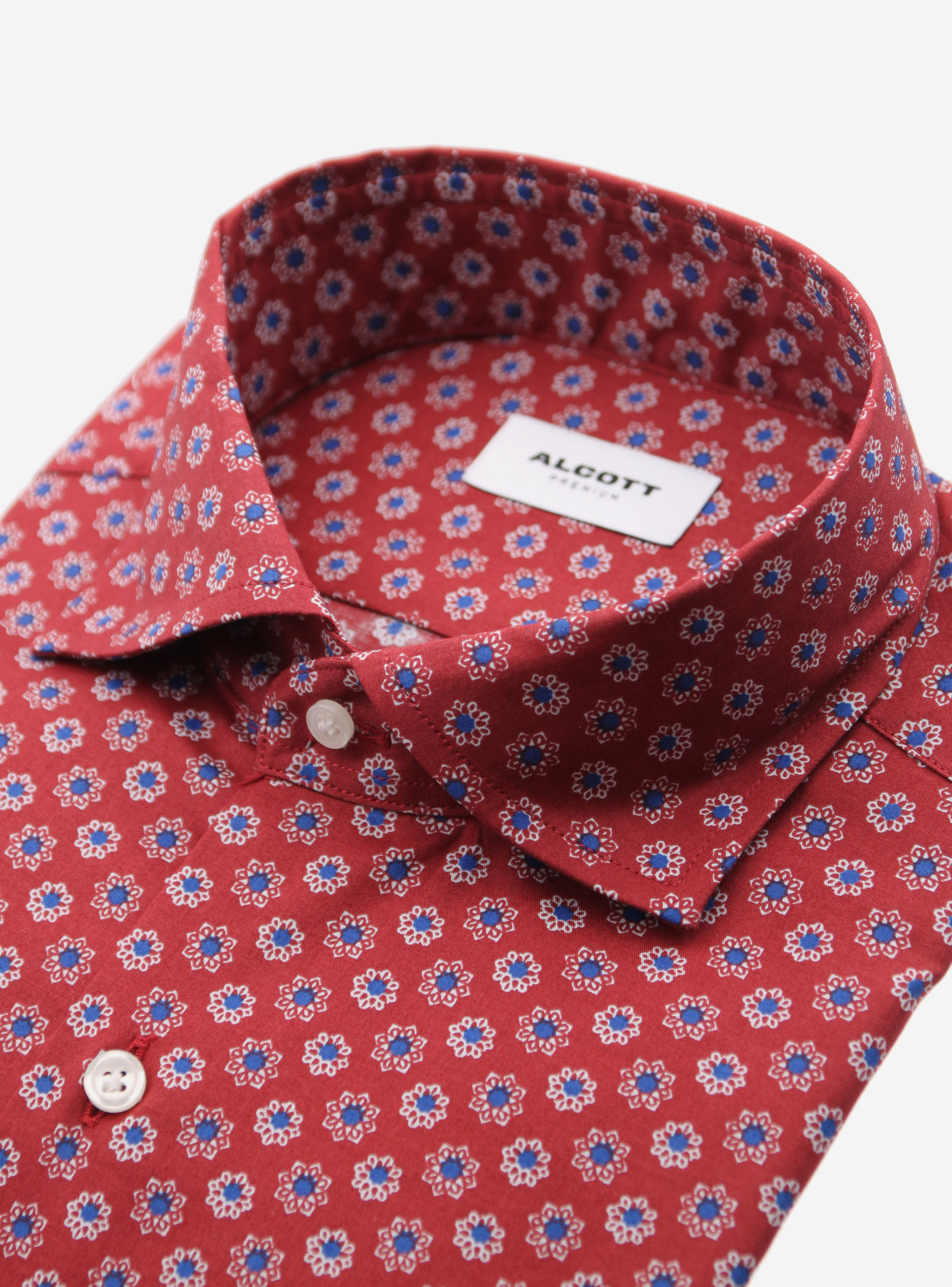 Chemise &agrave; col francais fantaisie, C758 BORDEAUX