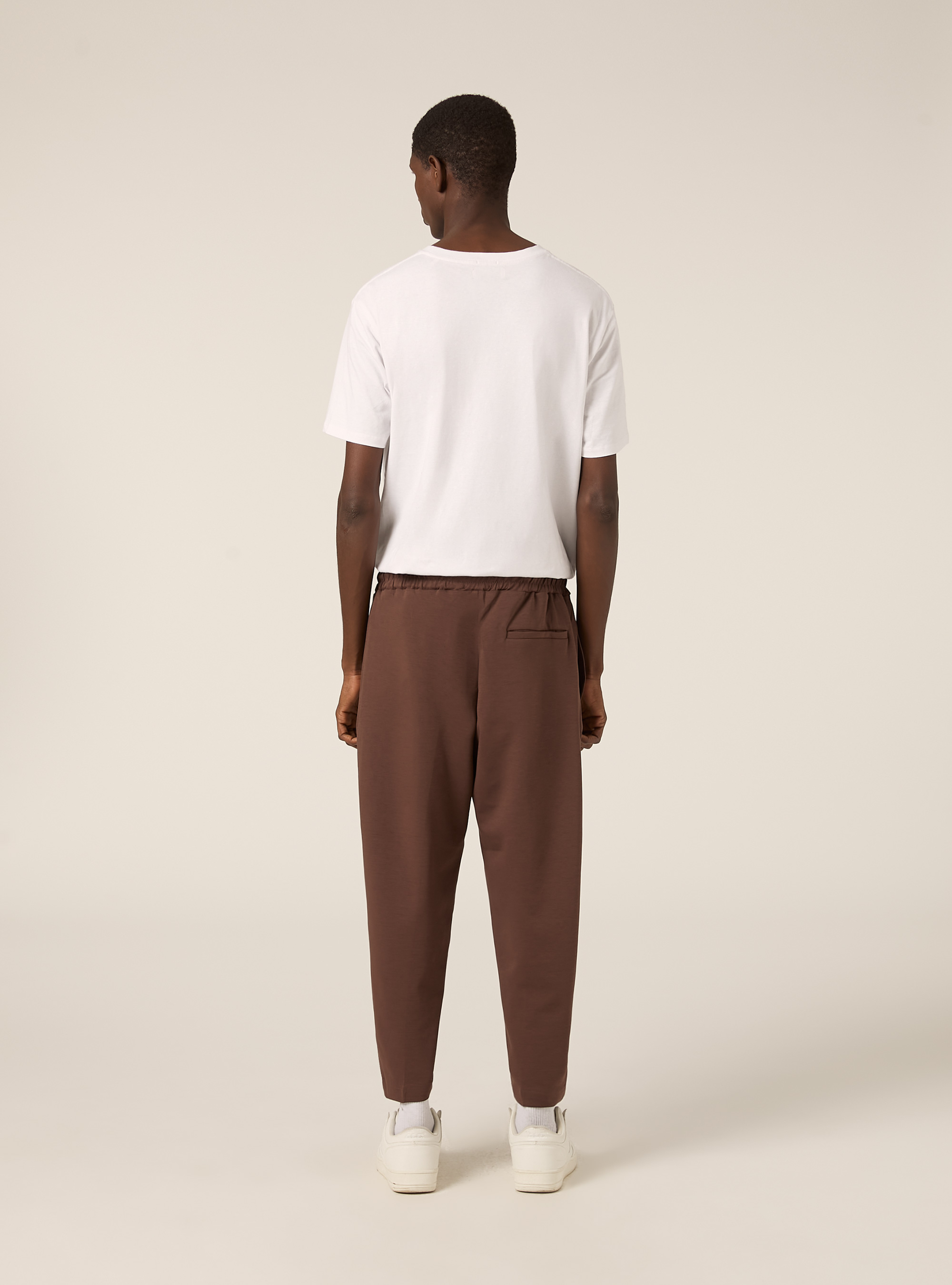 Pantalon jogger carrot fit en néoprène, BR2 BROWN MEDIUM