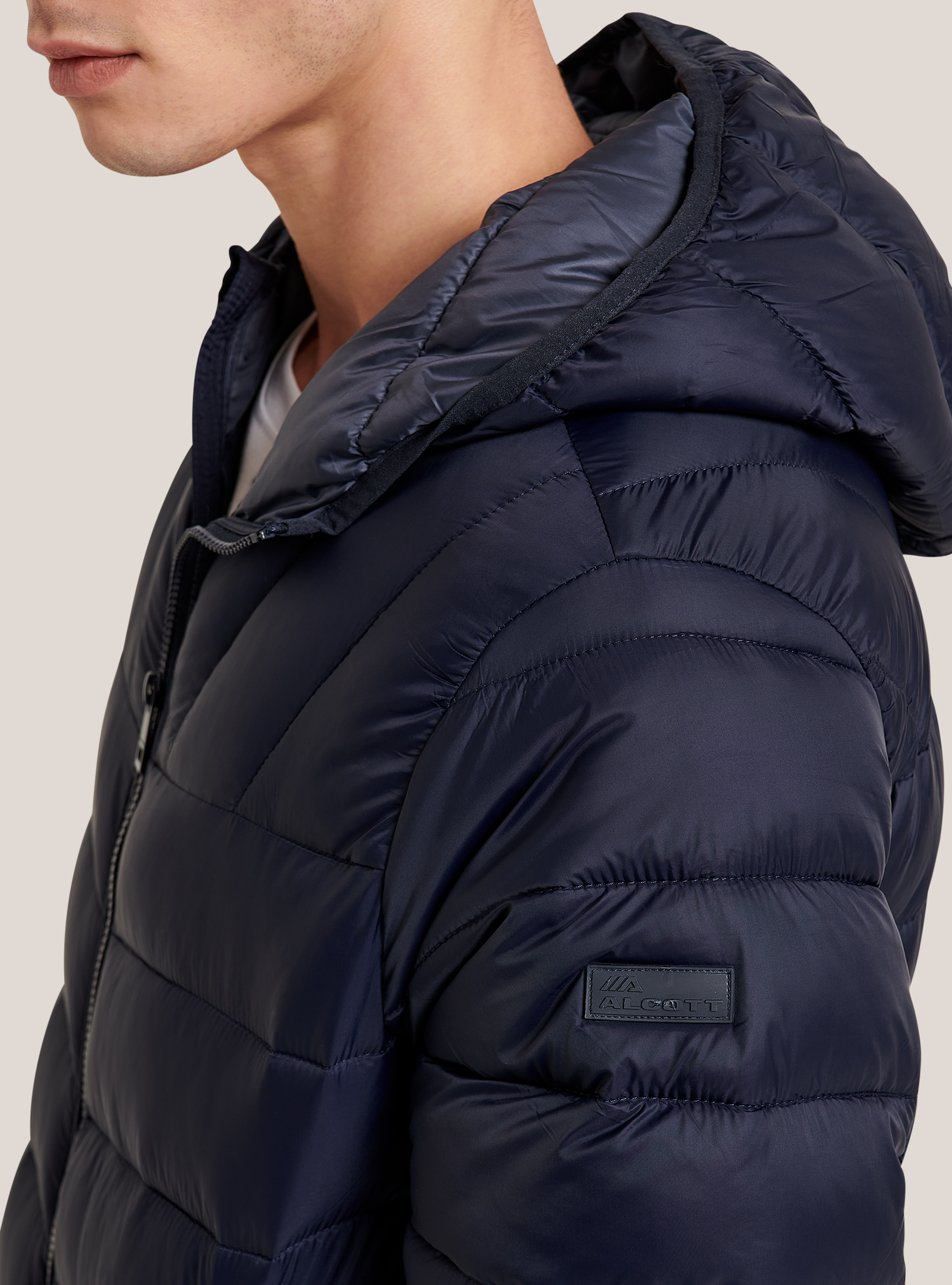 Basic jacket with 100% recycled padding, BLUE NAVY