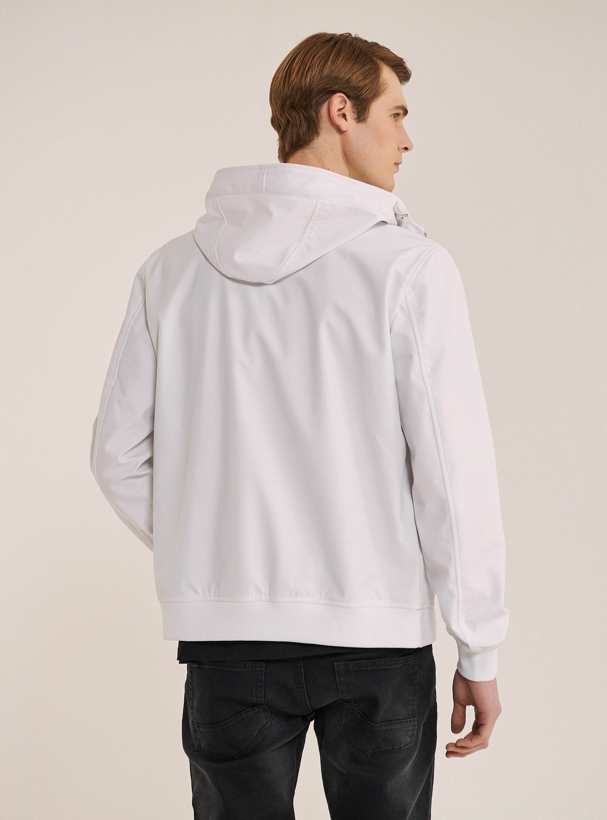 Jacke aus wind- und wasserdichtem technischem Gewebe, C099 WHITE