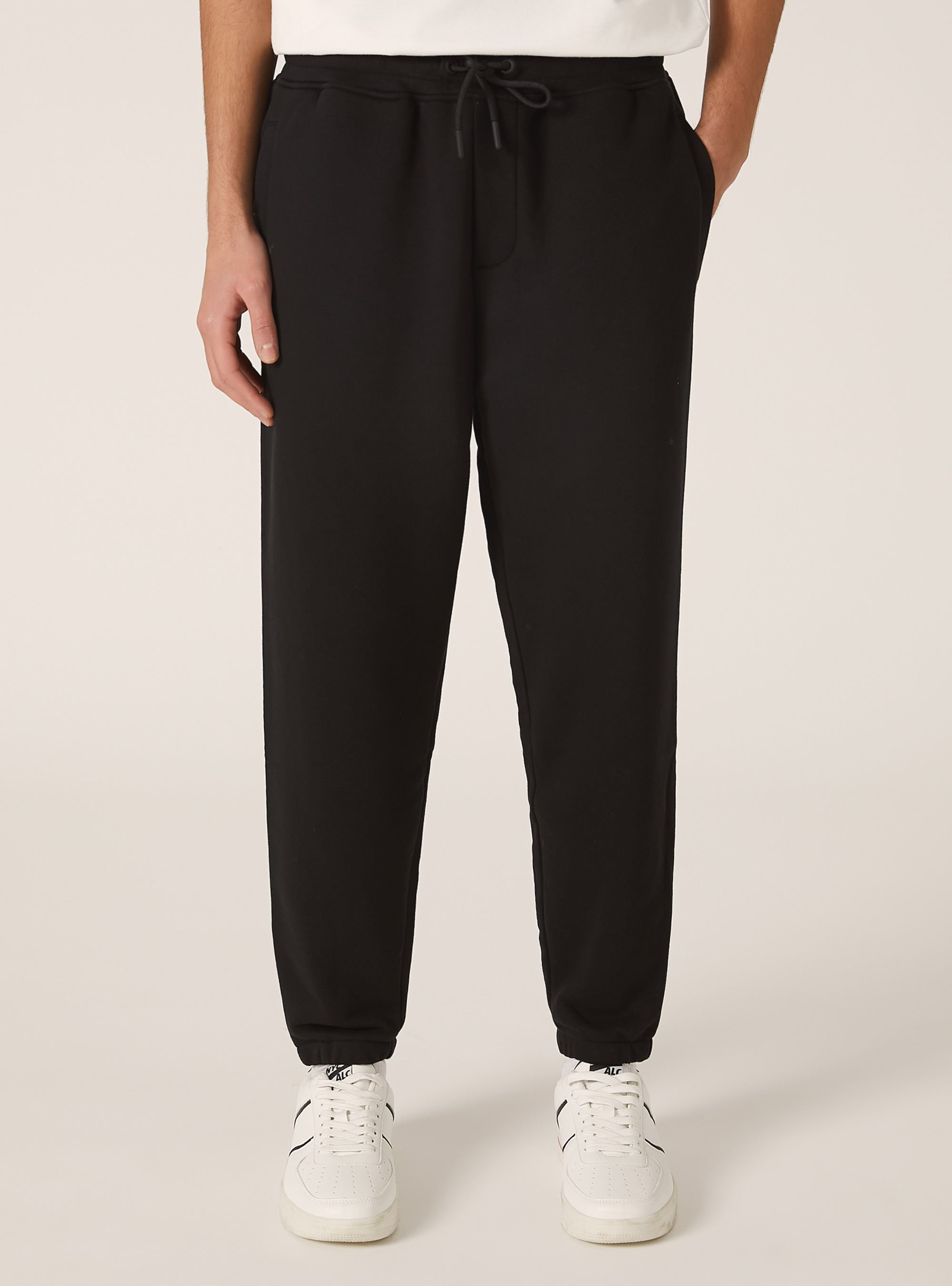 Plush jogger trousers, BK1 BLACK