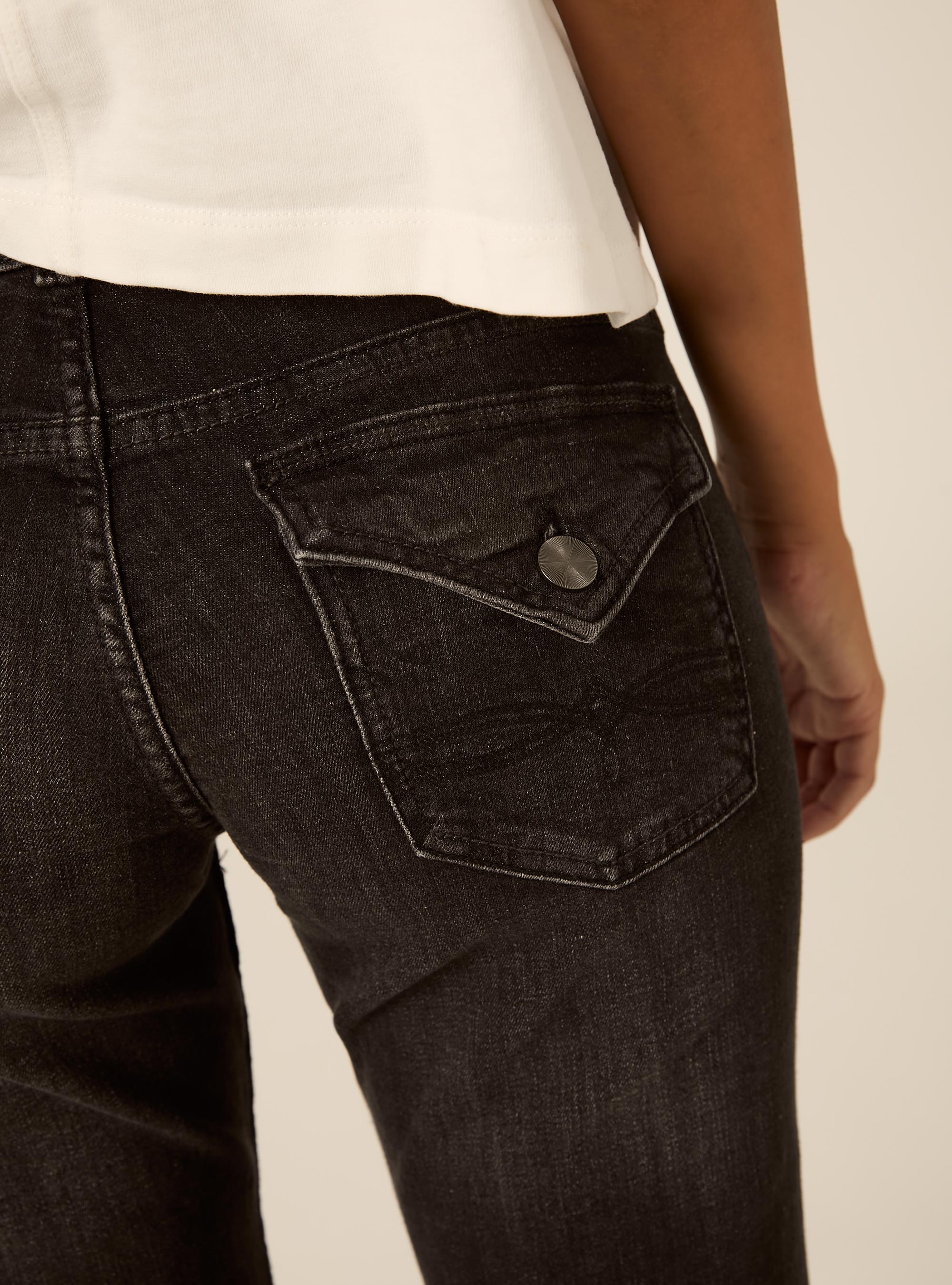 Jeans bootcut  vita bassa, D000 BLACK