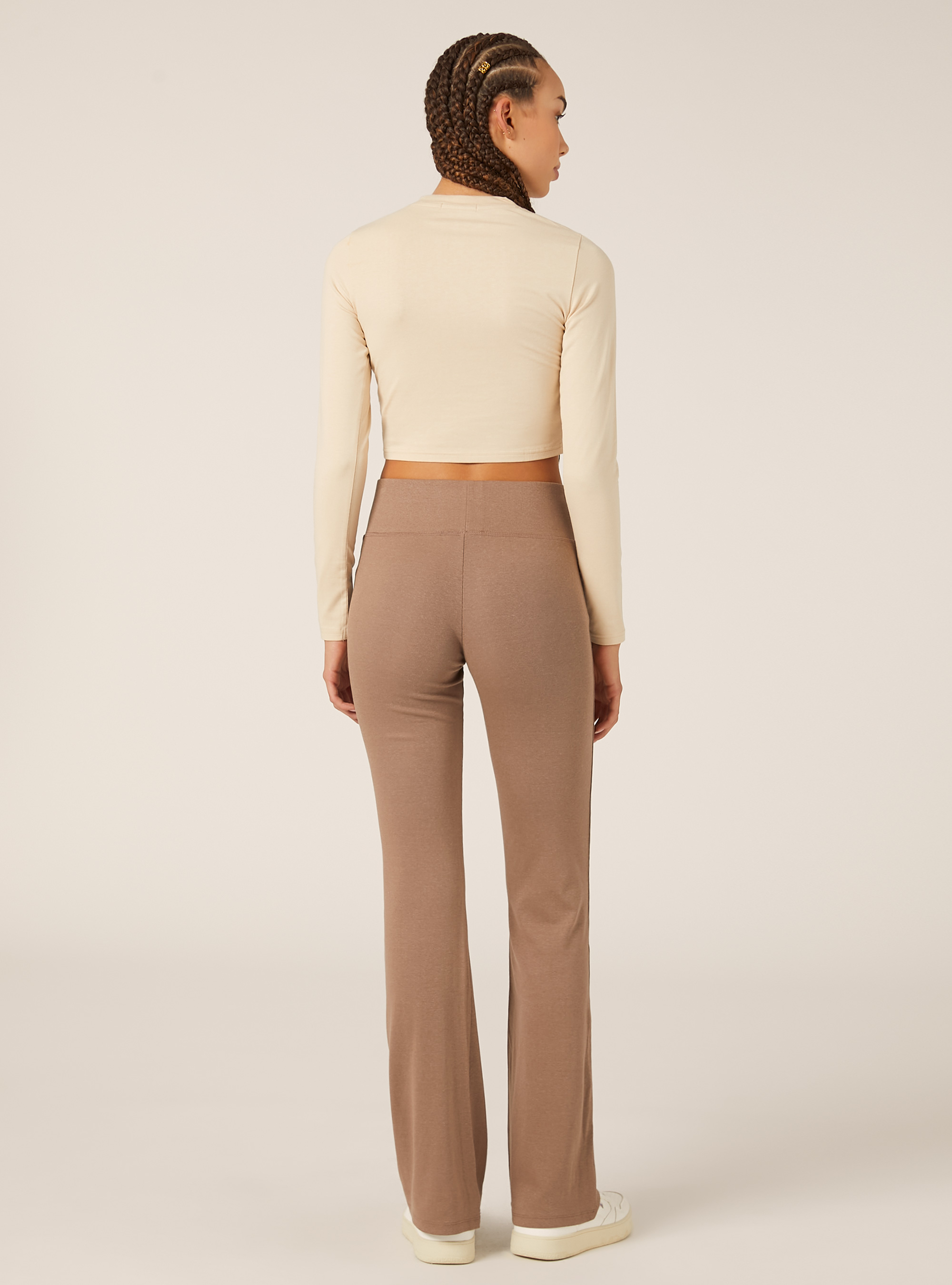 Flared leggings, BR3 BROWN LIGHT
