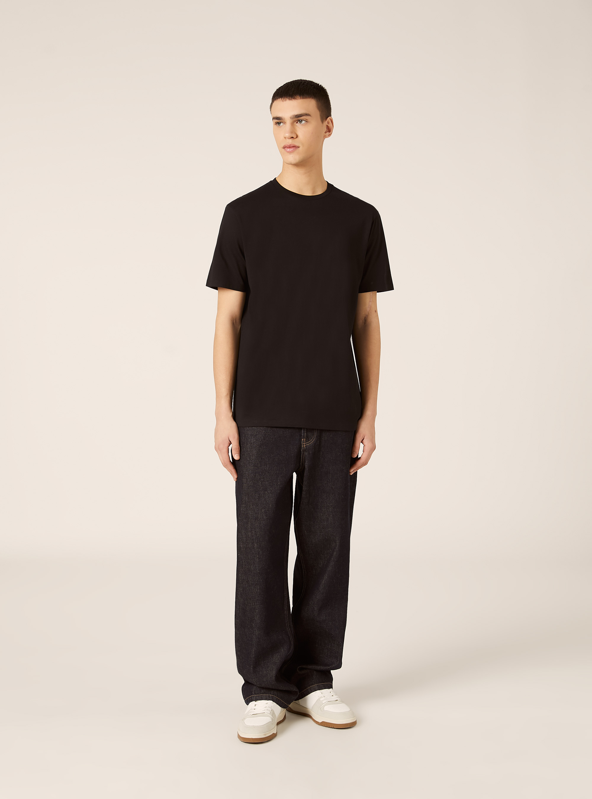 Maglietta girocollo basica, BK1 BLACK