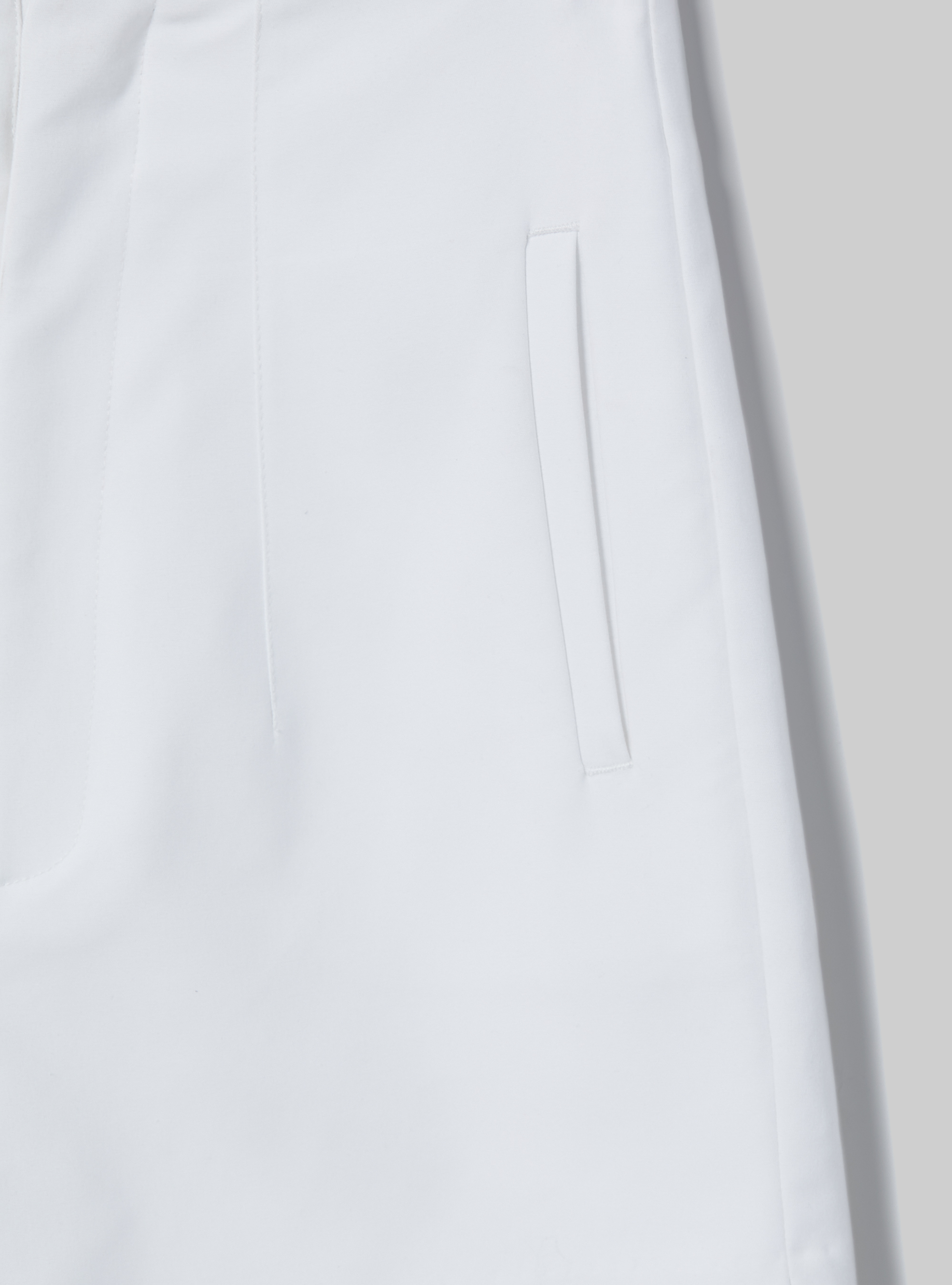 High waist shorts with pleats, WH1 OFF WHITE