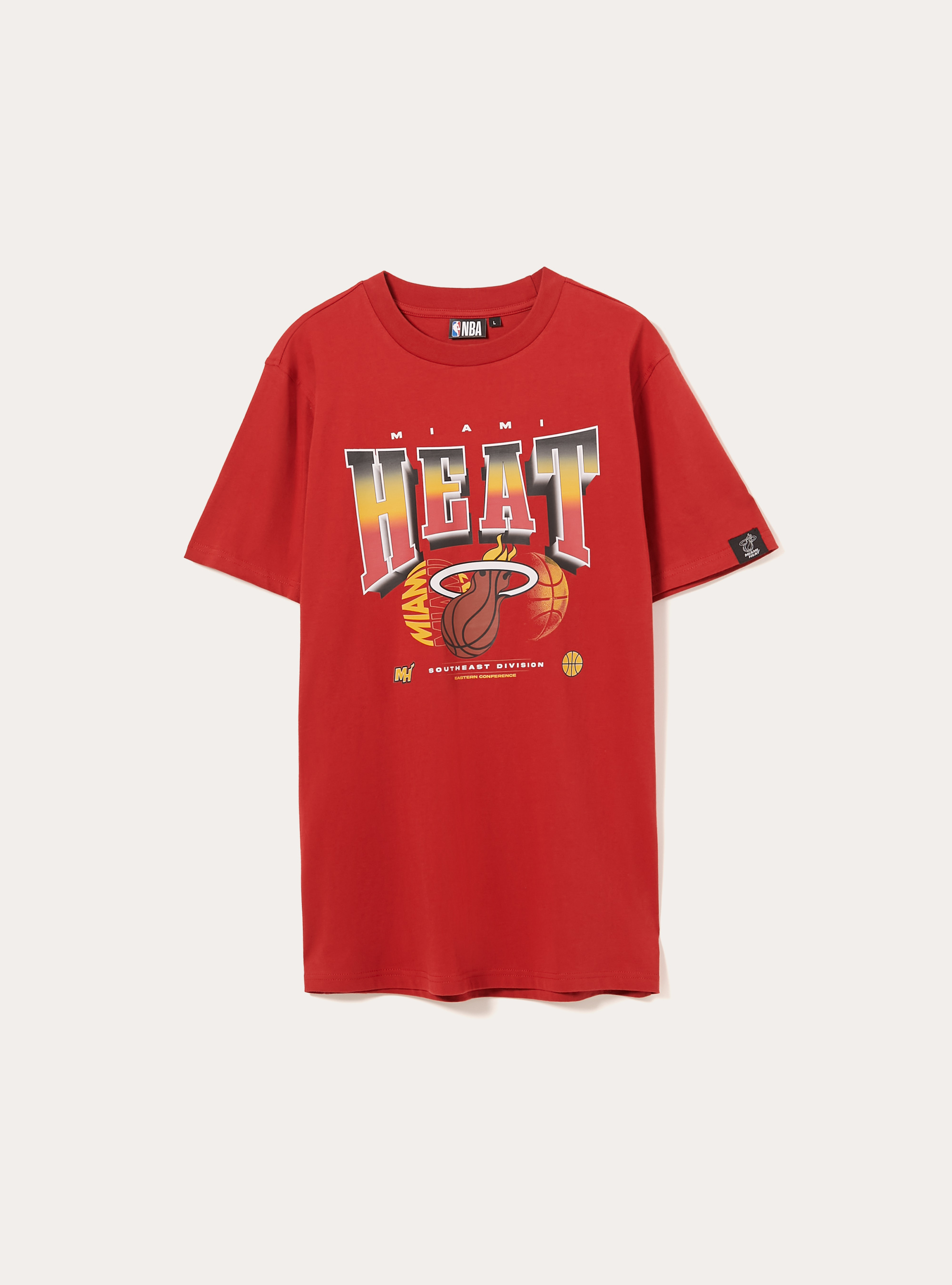 Cotton T-shirt with NBA / Alcott print., RD1 RED DARK