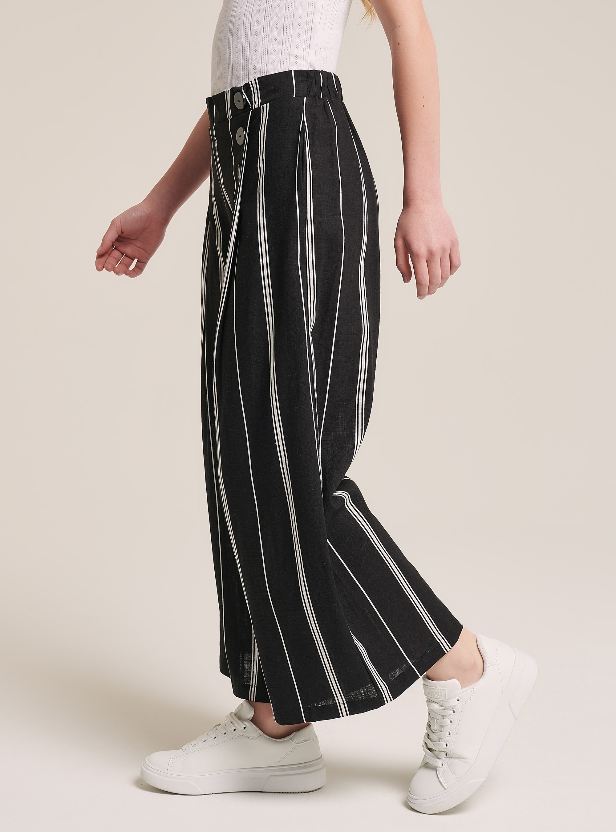 Pantalon rayas, NEGRO