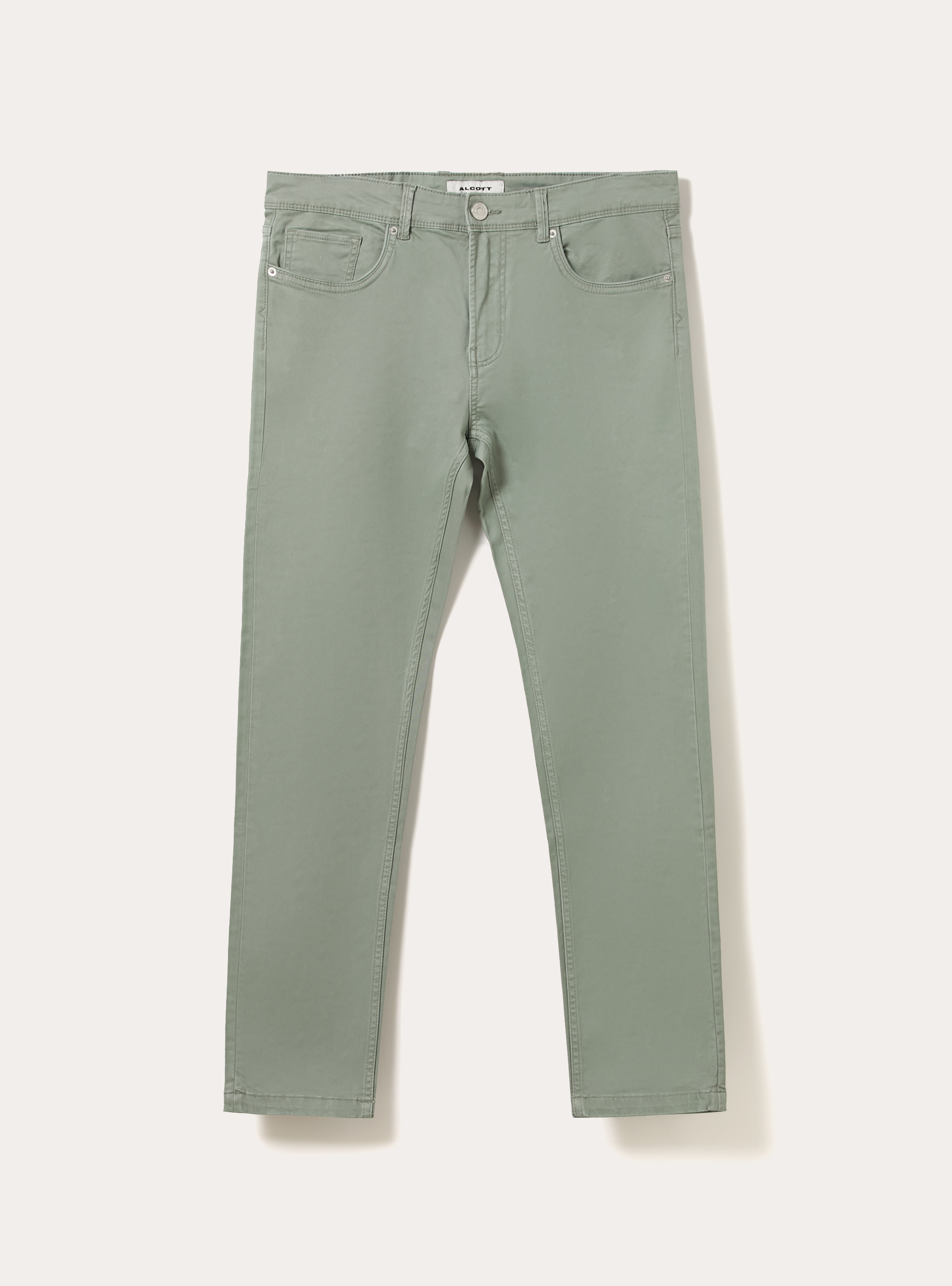 Skinny fit cotton trousers, GN2 GREEN MEDIUM