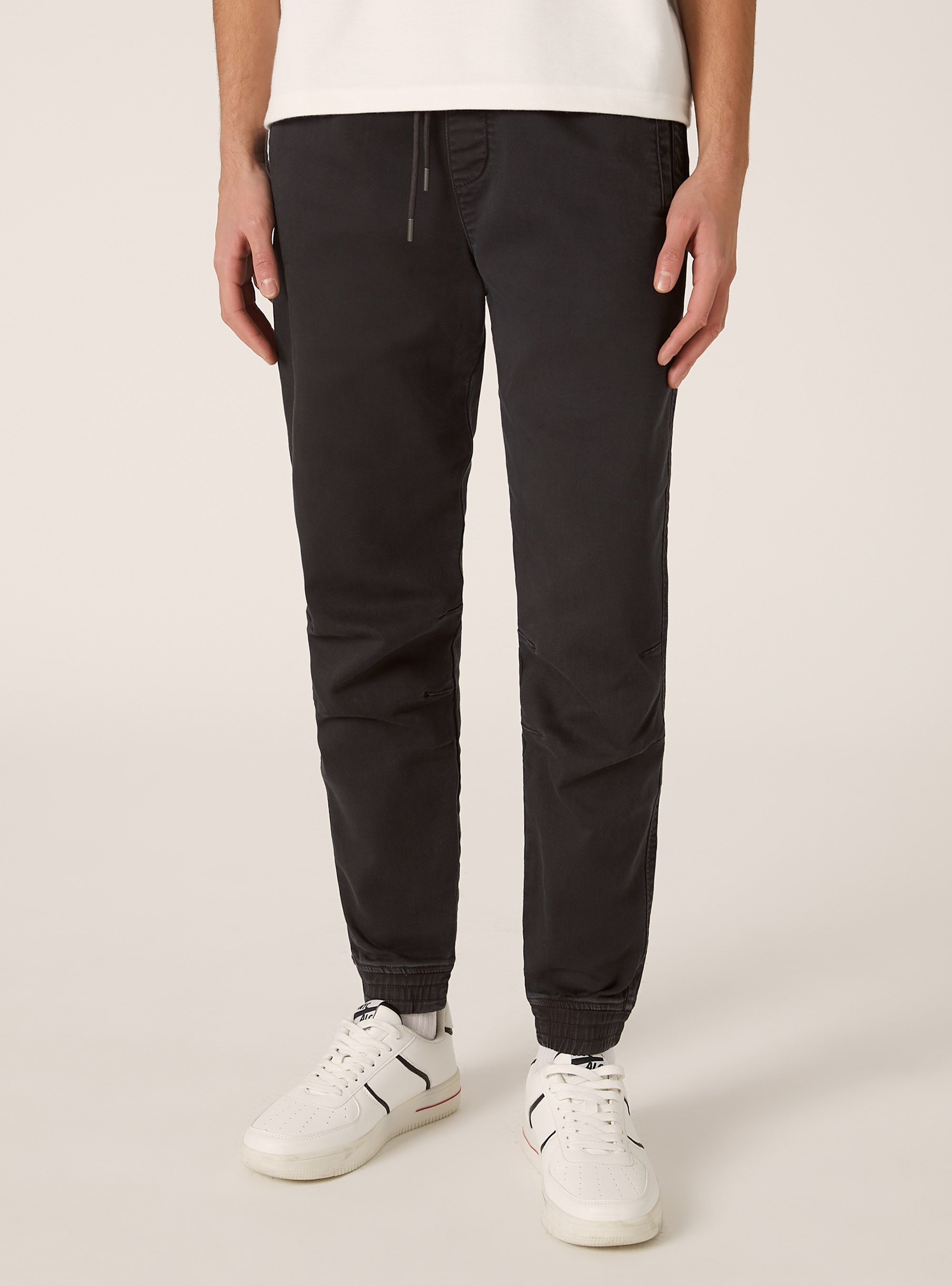 Cotton jogger trousers, GY1 GREY DARK