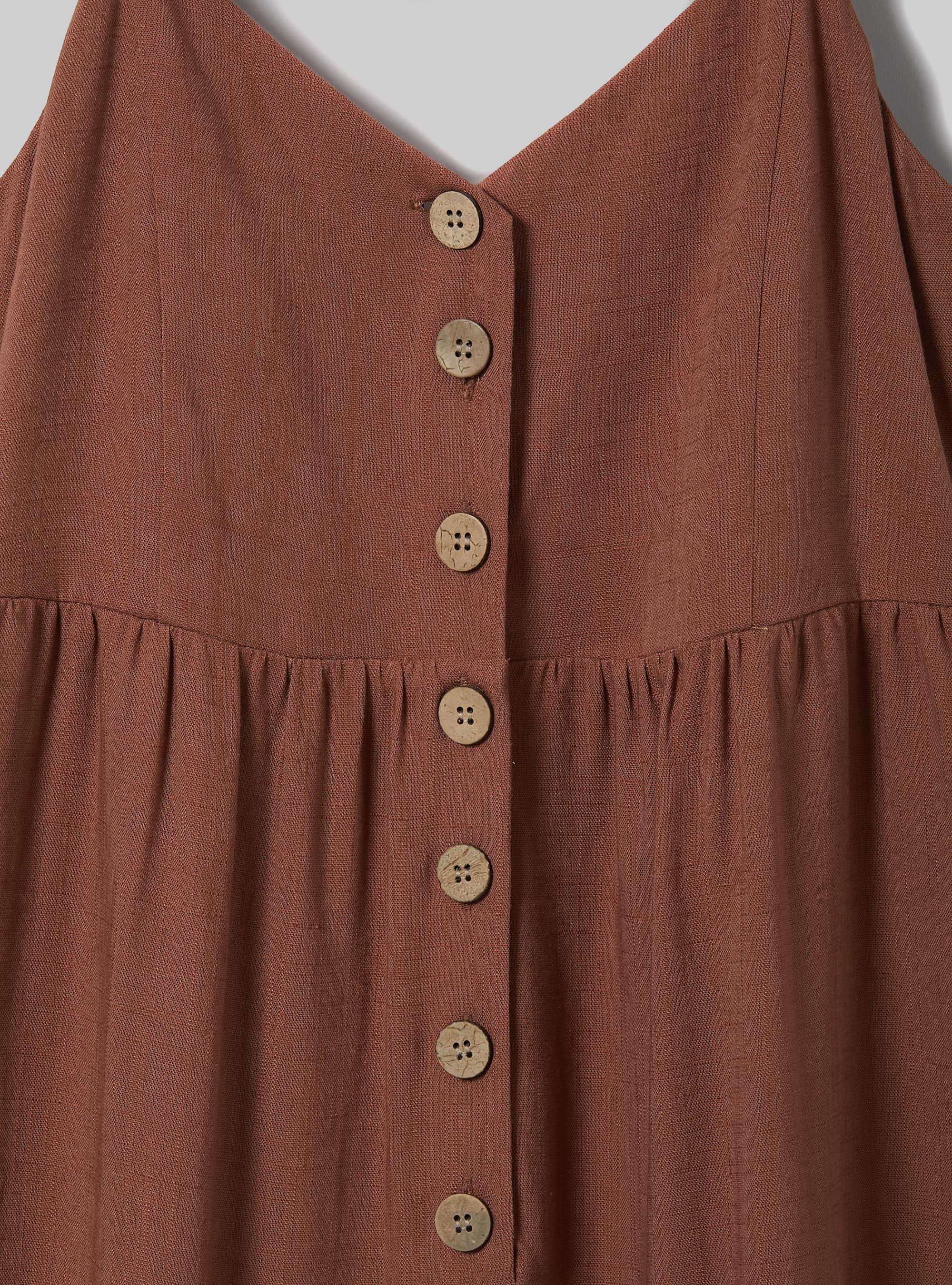 Mono de mezcla de lino de color liso, RT2 RUSTY MEDIUM