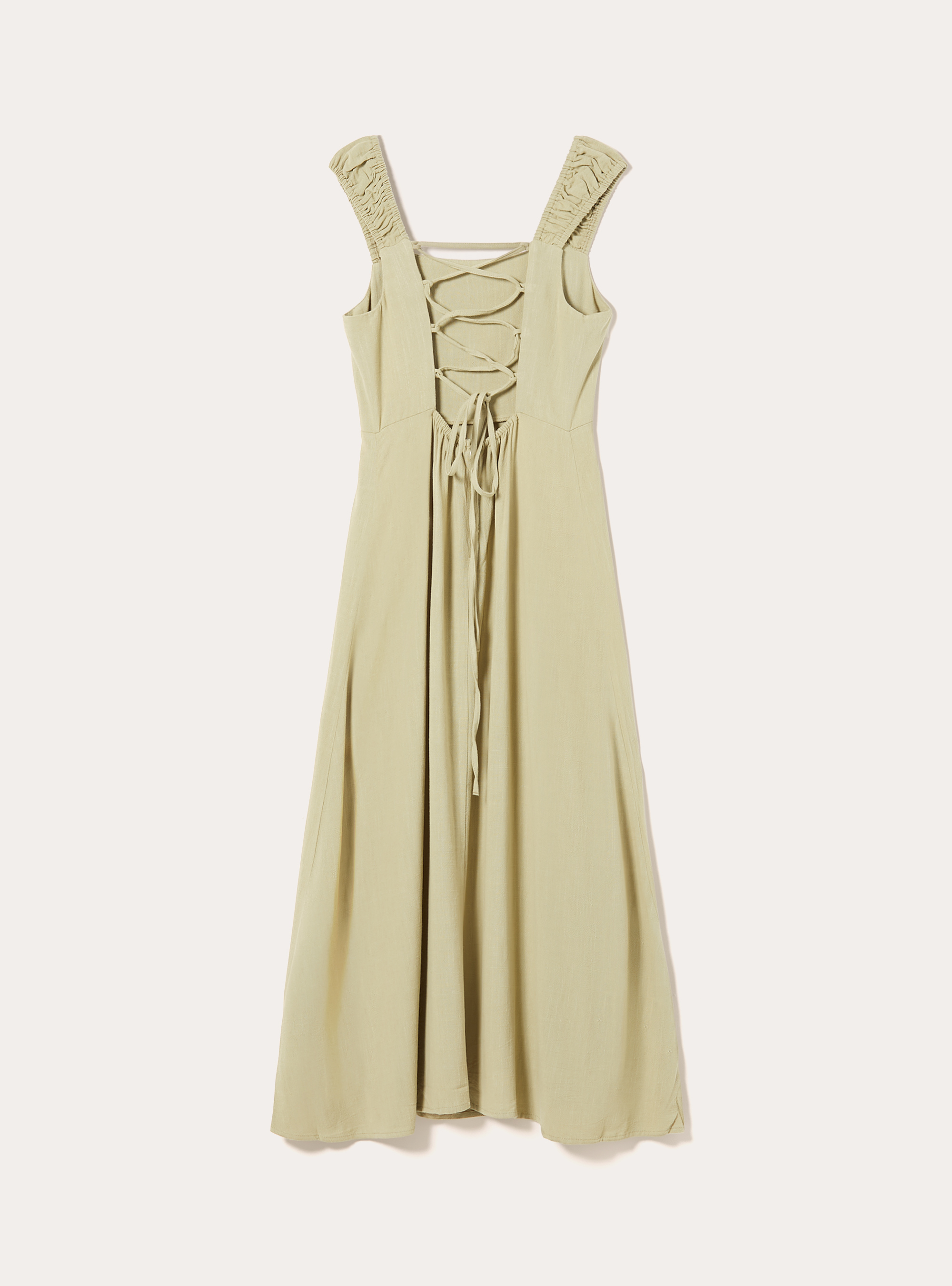 Vestito in misto lino con schiena scoperta, KY3 KAKY LIGHT