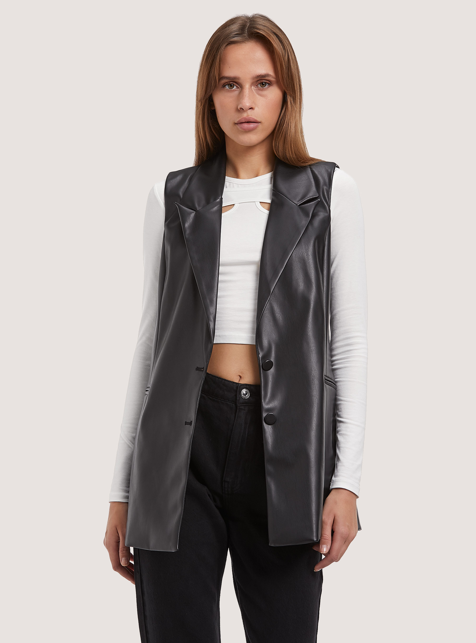 Smanicato in similpelle, BK1 BLACK