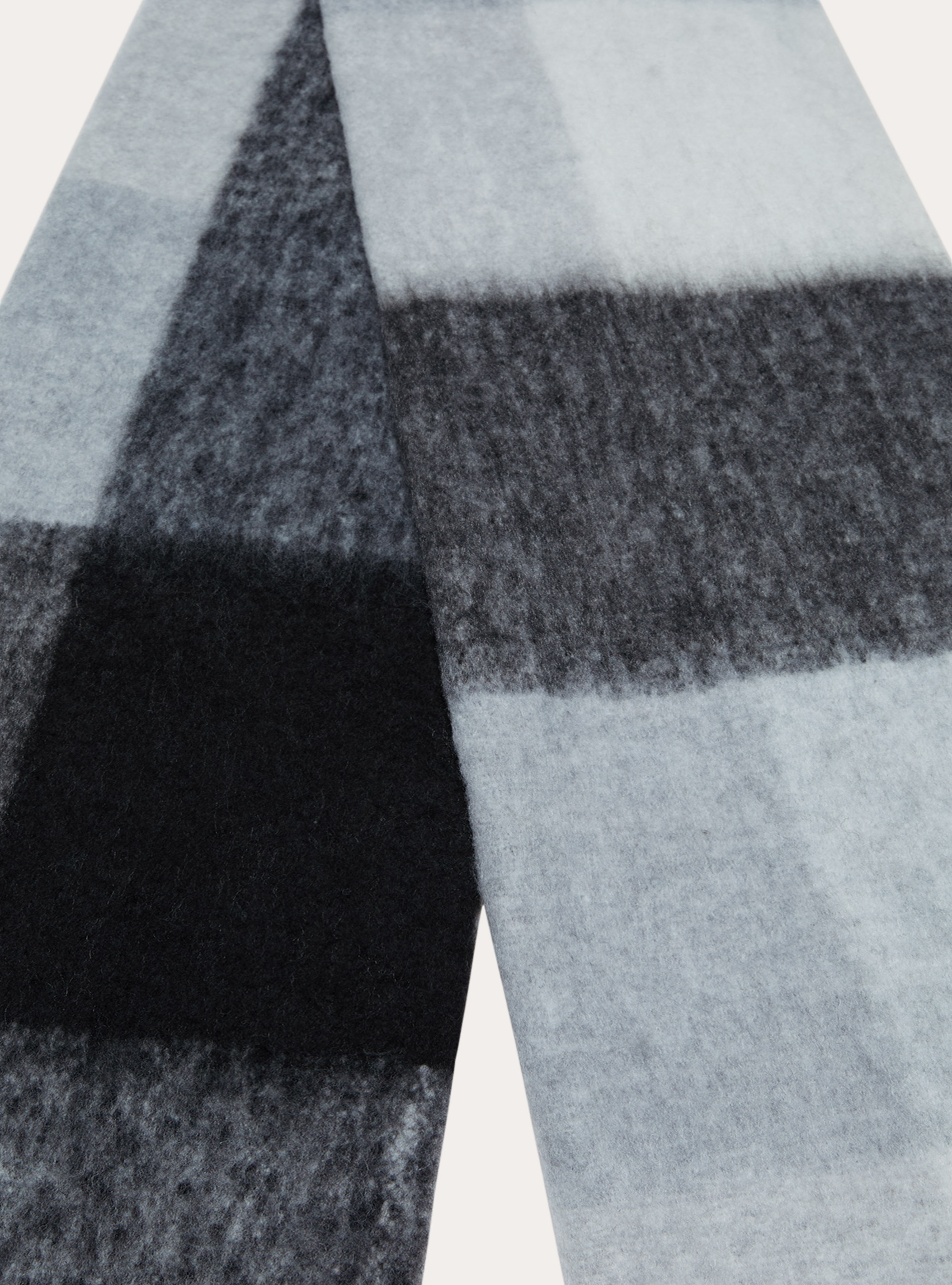 Sciarpa basic con quadri, BK1 BLACK