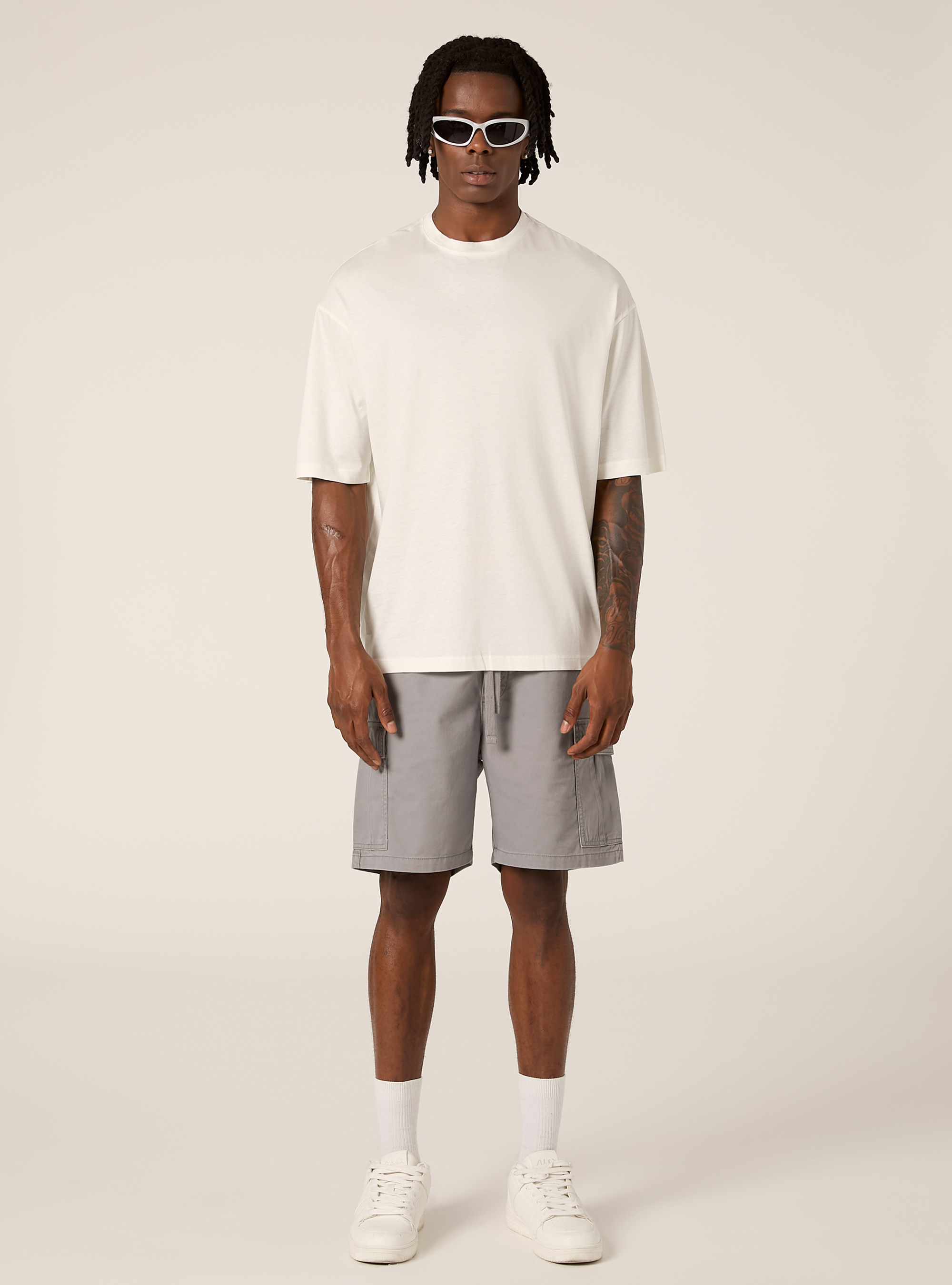 T-shirt &agrave; coupe souple, WH1 OFF WHITE