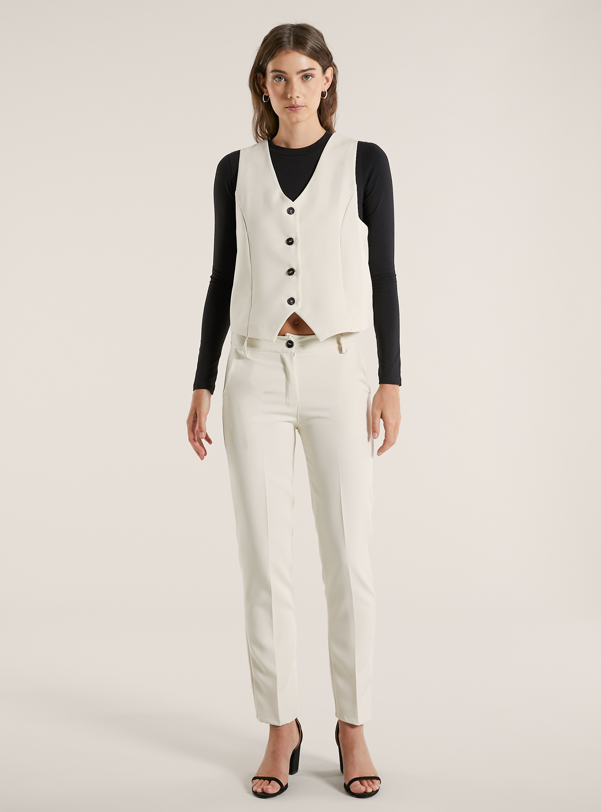 Pantalon tailleur, SA3 SAND LIGHT
