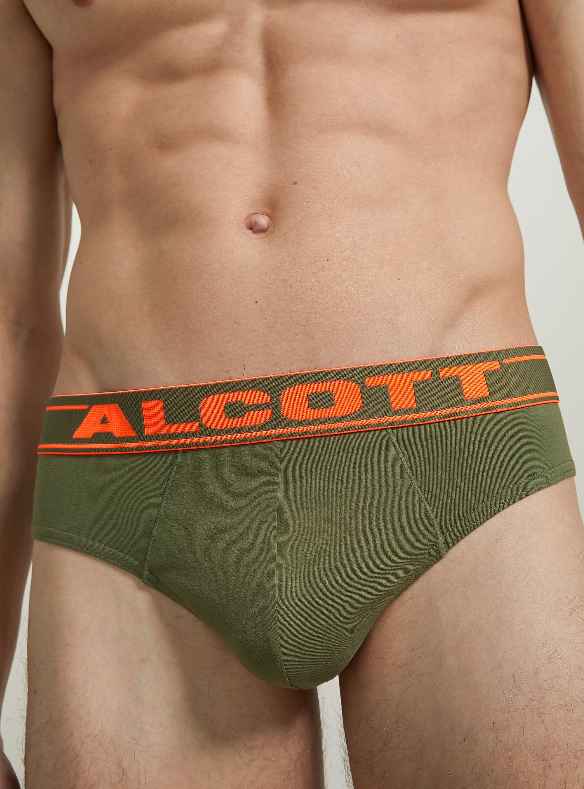 Calzoncillos de algodón elástico con logotipo, KY2 KAKY MEDIUM