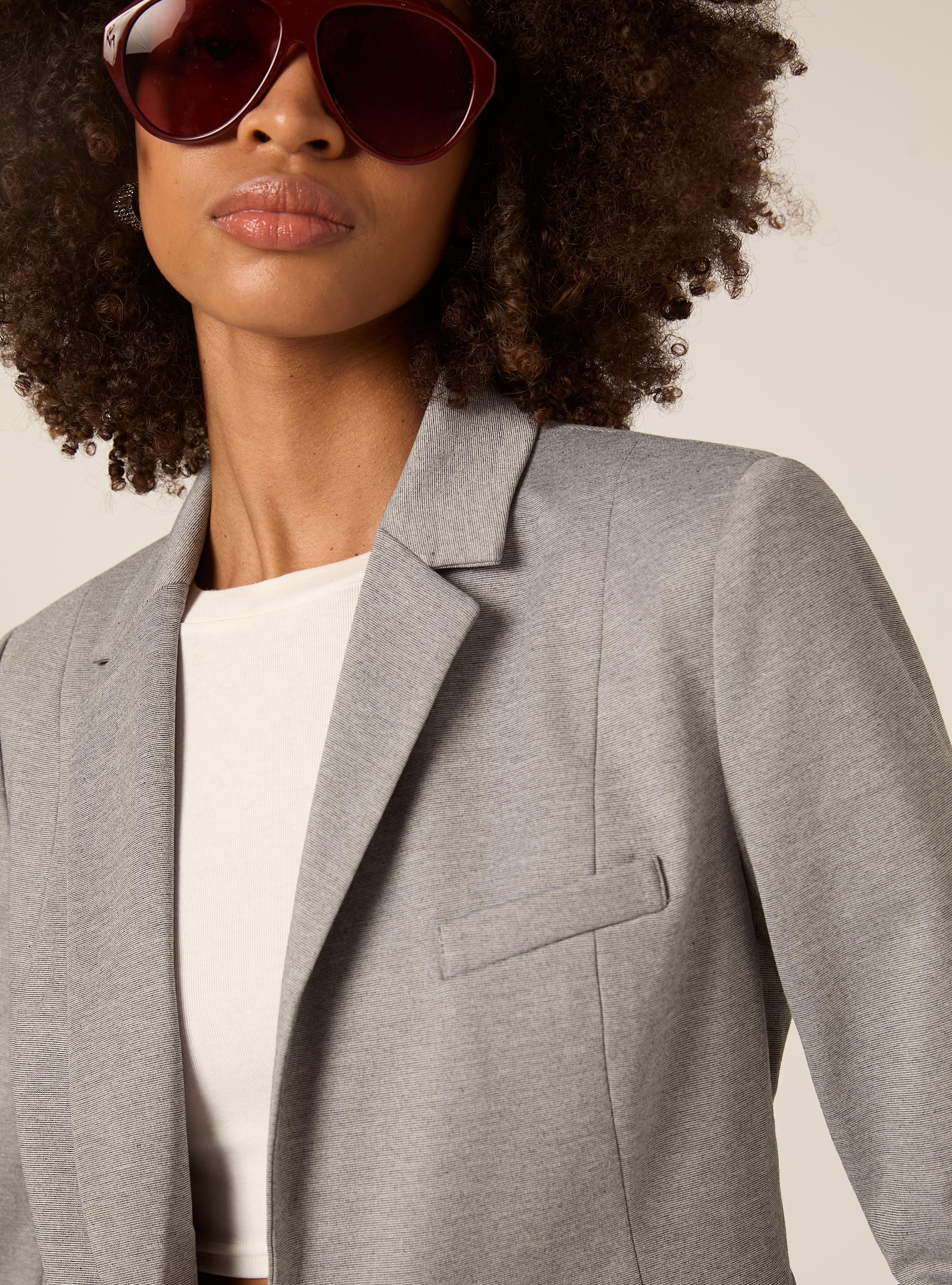 Jersey blazer, MGY1 GREY MEL DARK