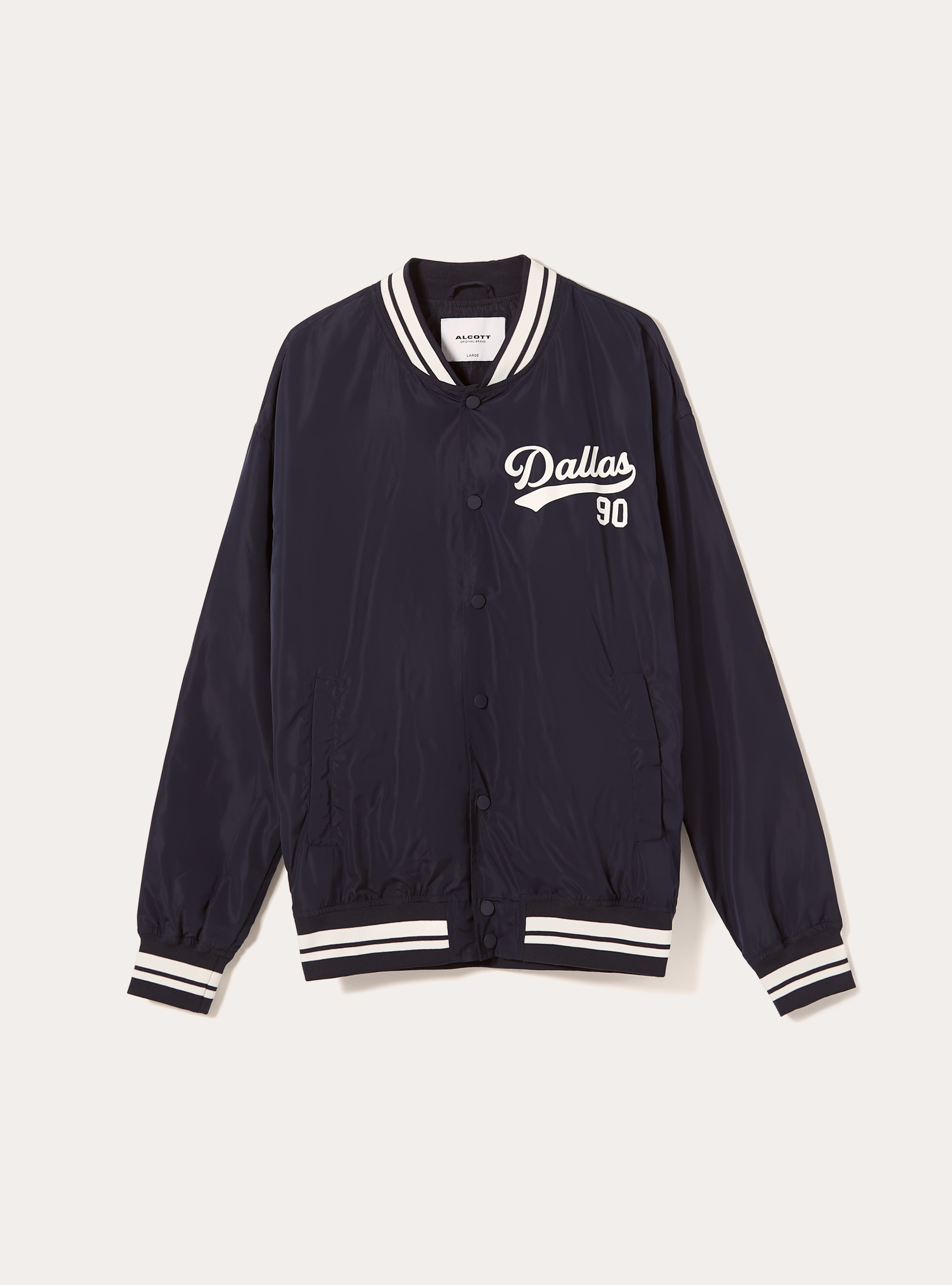 Blouson bombardier léger avec imprimé, NA1 NAVY DARK