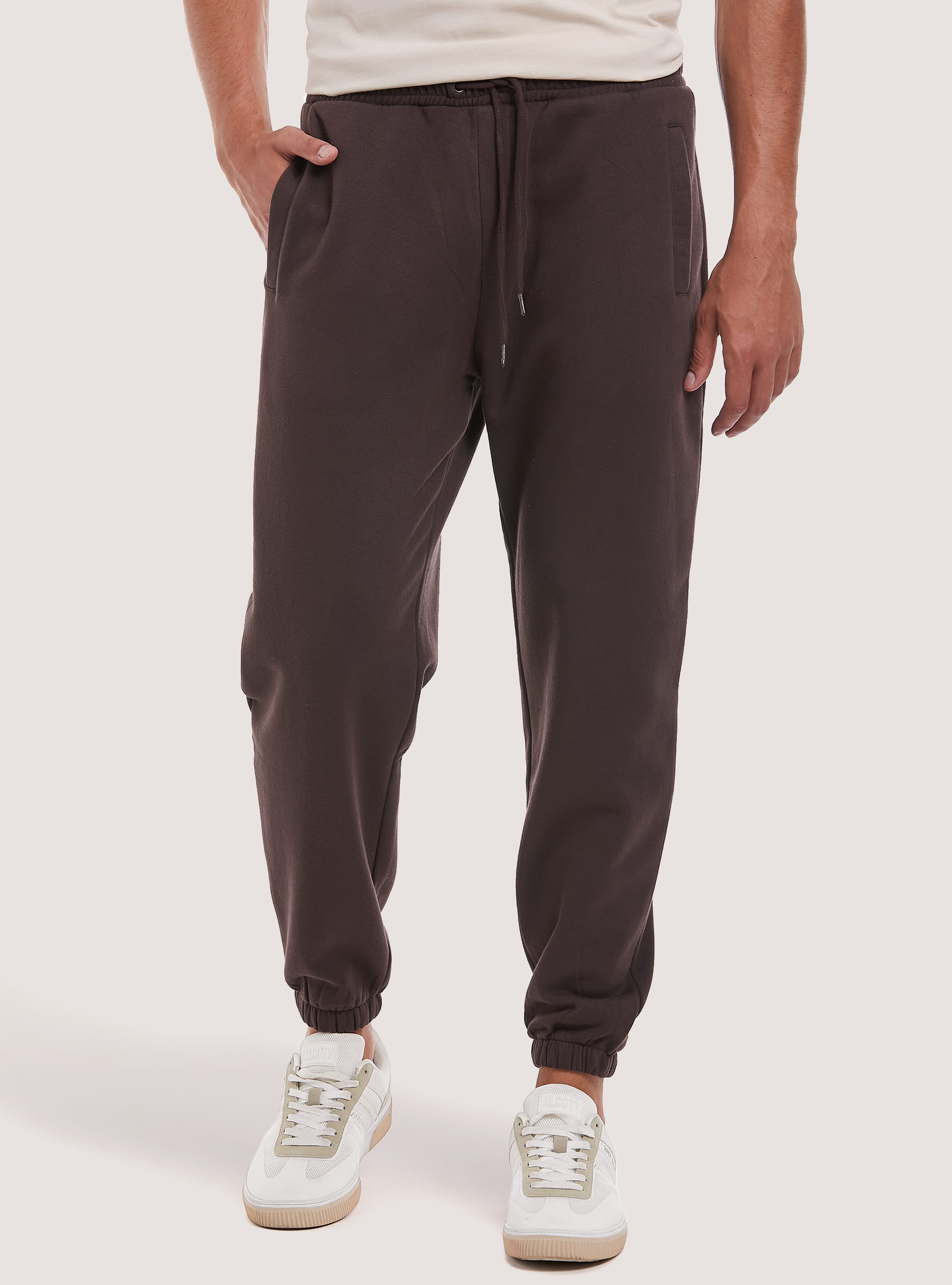 Plush jogger trousers, BR2 BROWN MEDIUM