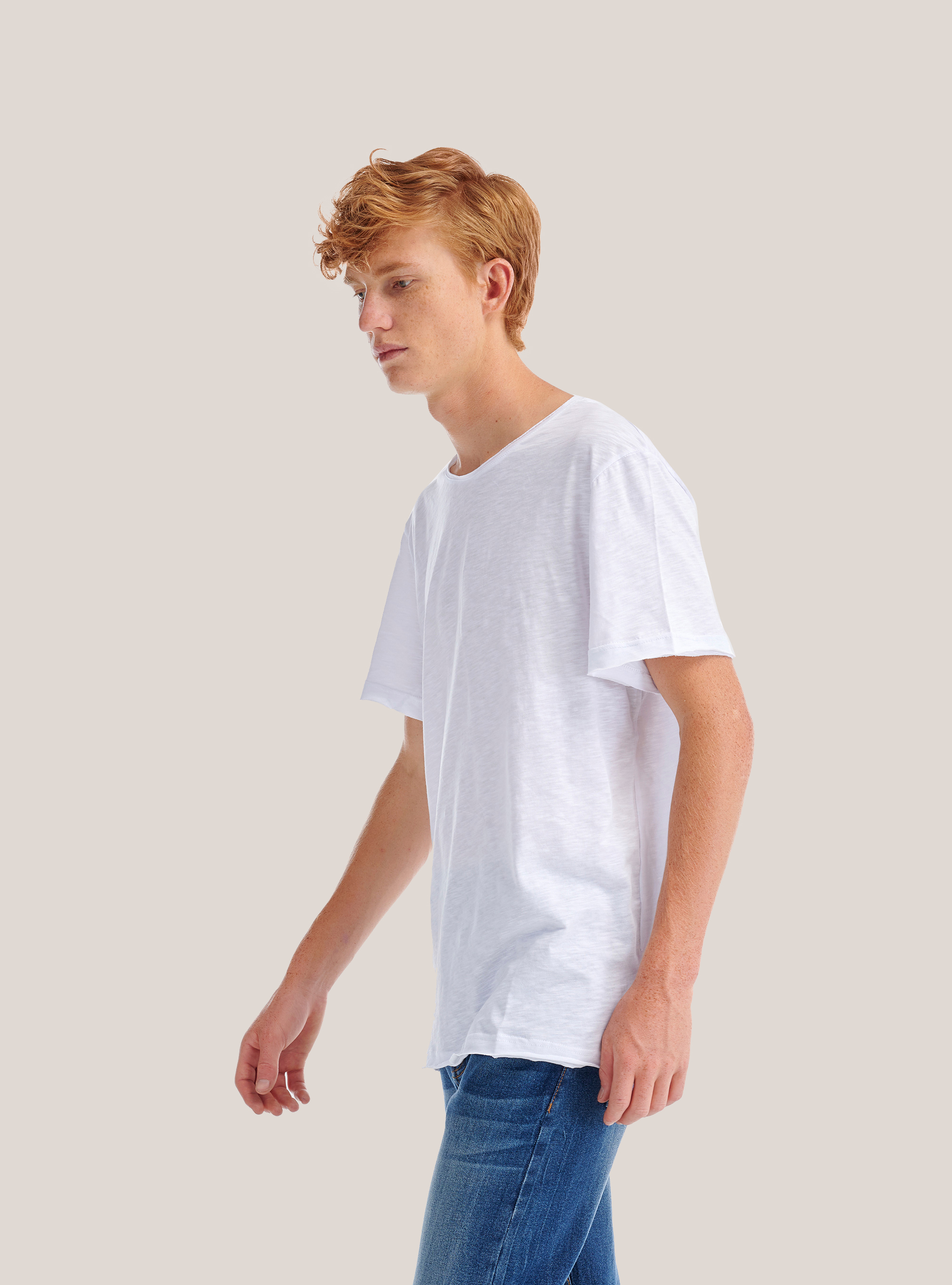 T-Shirt aus combed Baumwolle, C002  WHITE