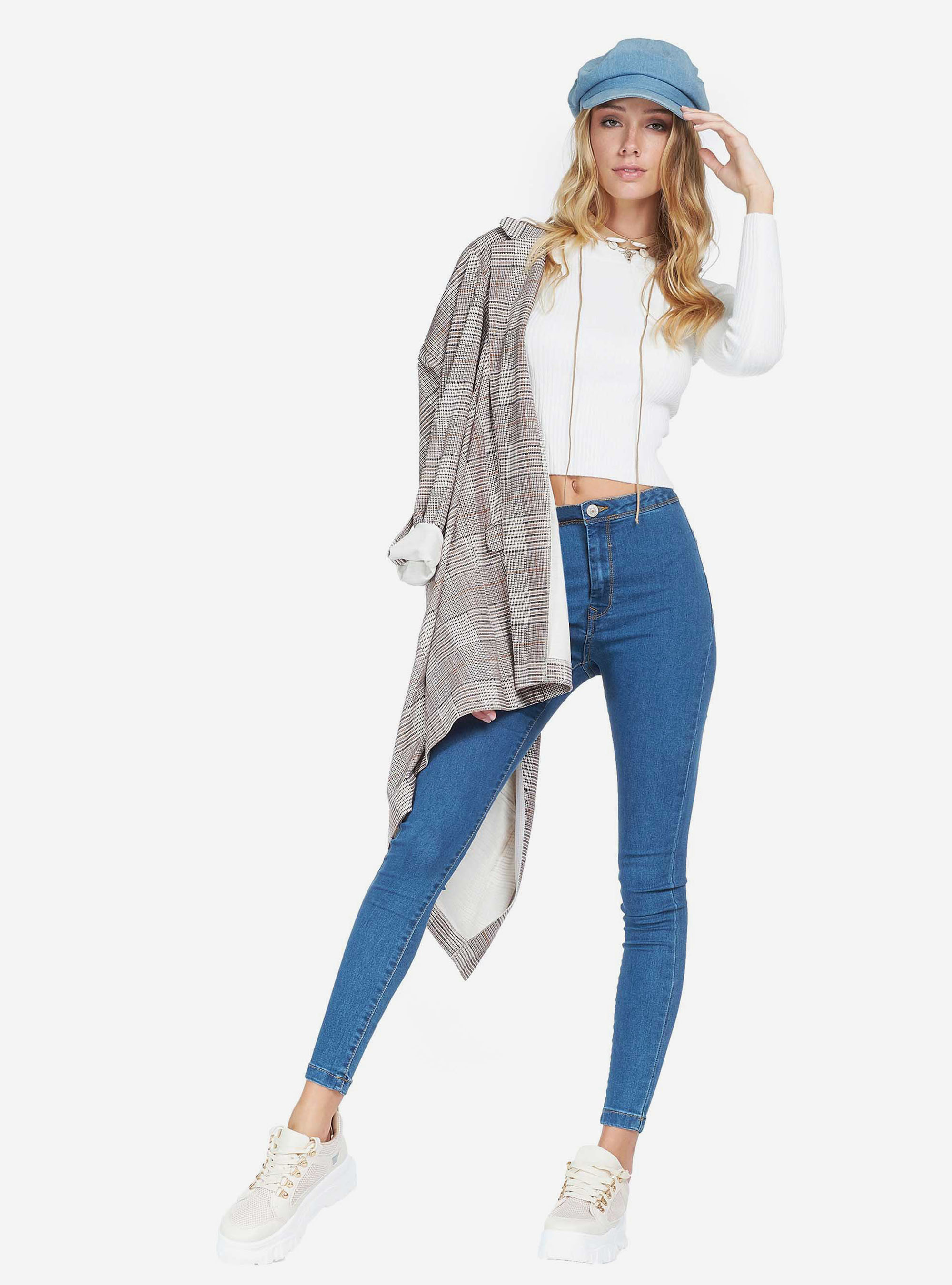 SQUARE NECK PULLOVER, WHITE