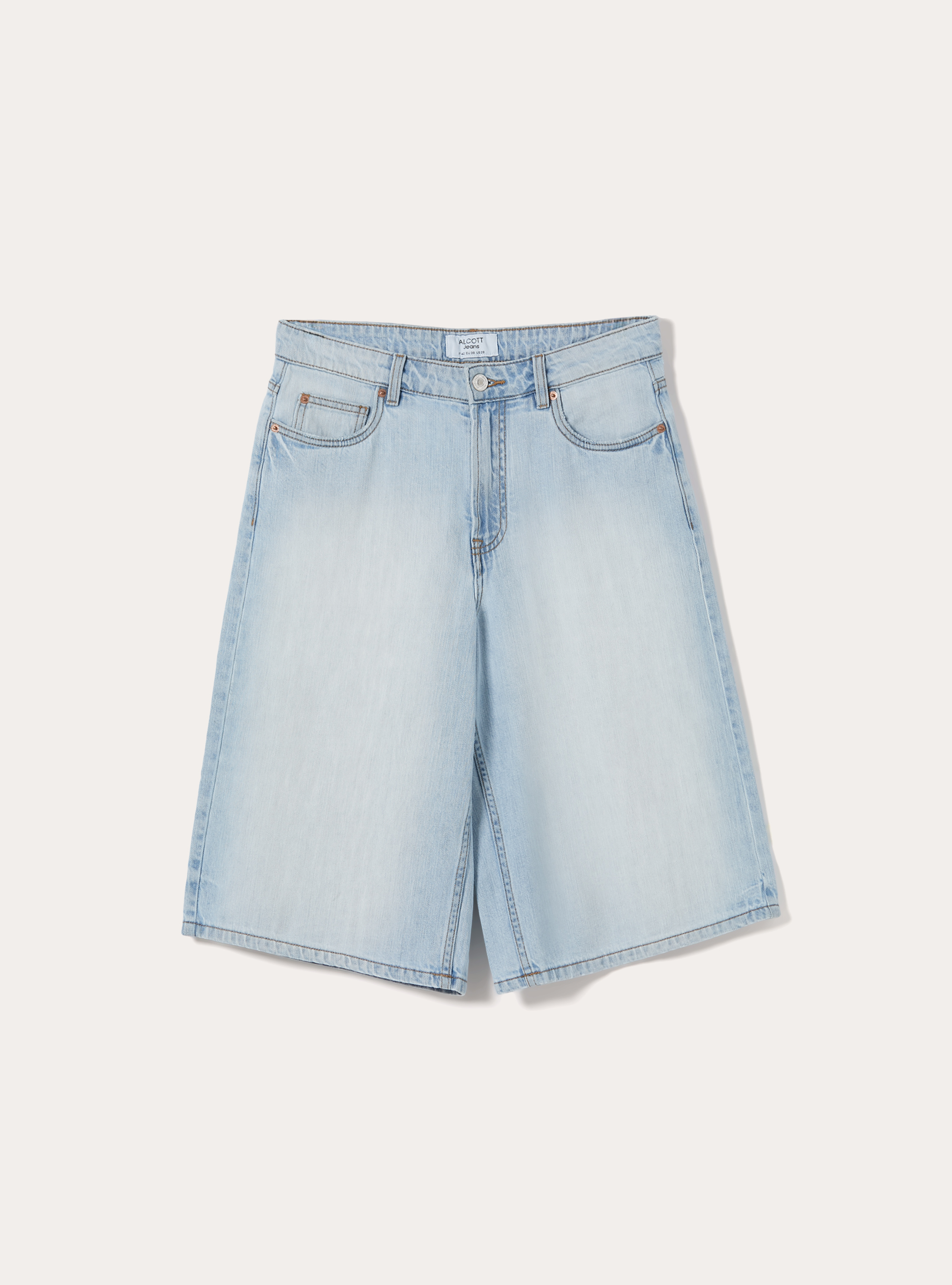 Bermuda jort in denim, D006 AZURE