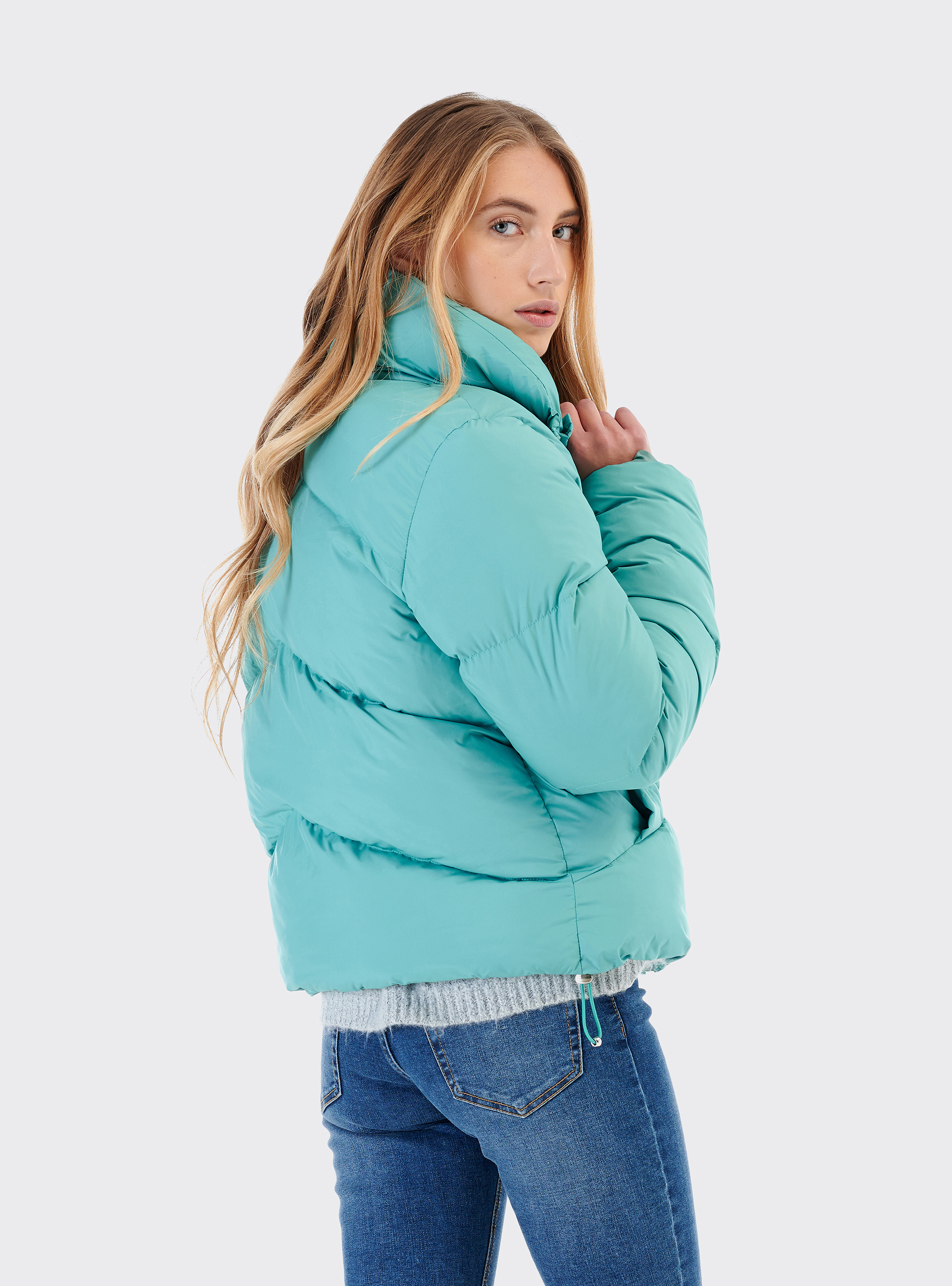Short puffy jacket, C1184 ICE GREEN