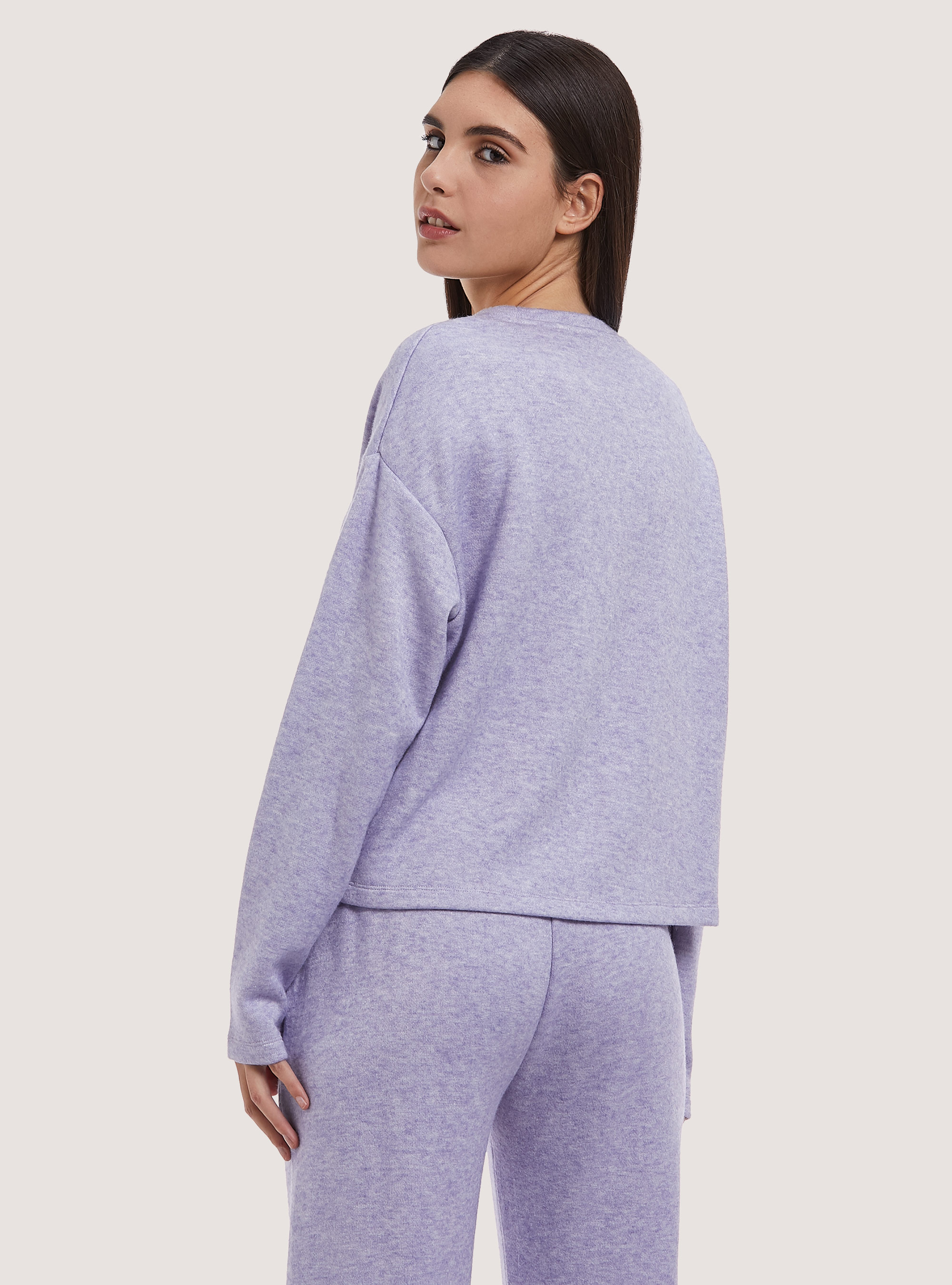 Solid colour soft touch sweatshirt, C4540 VIOLET