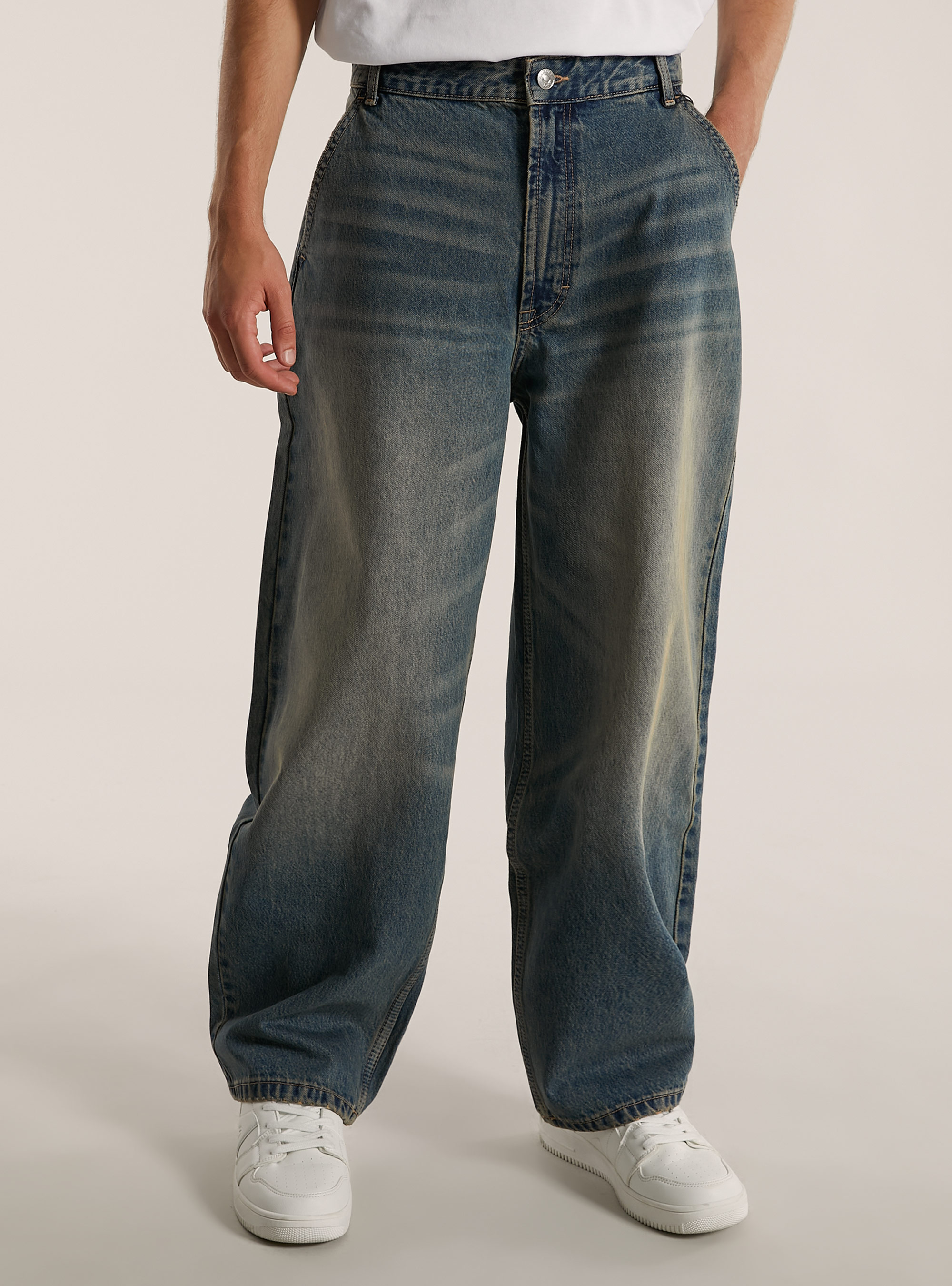 Vaqueros skater baggy fit, D003 MEDIUM BLUE