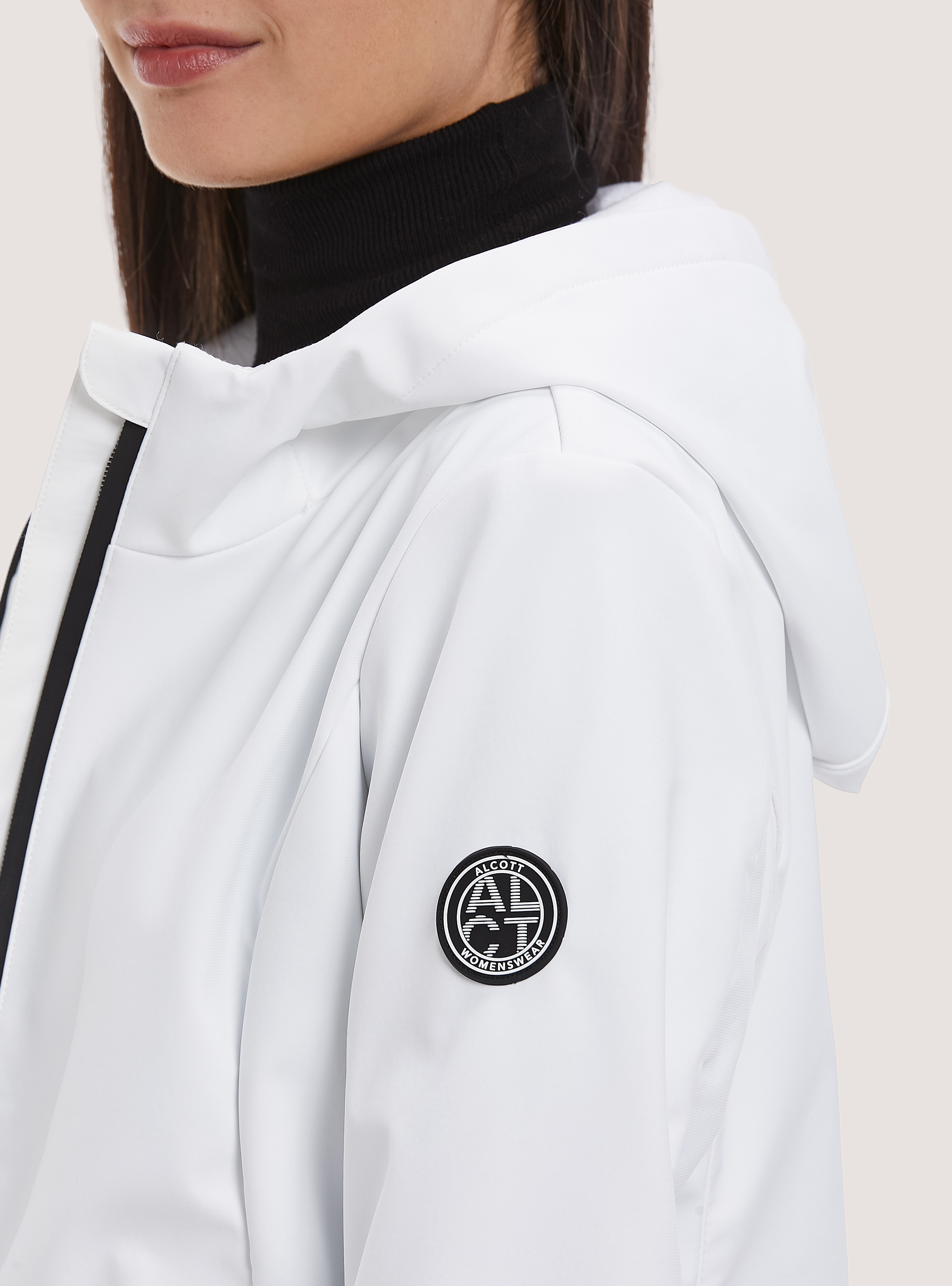 Giubbotto in tessuto tecnico sfoderato, WH3 WHITE