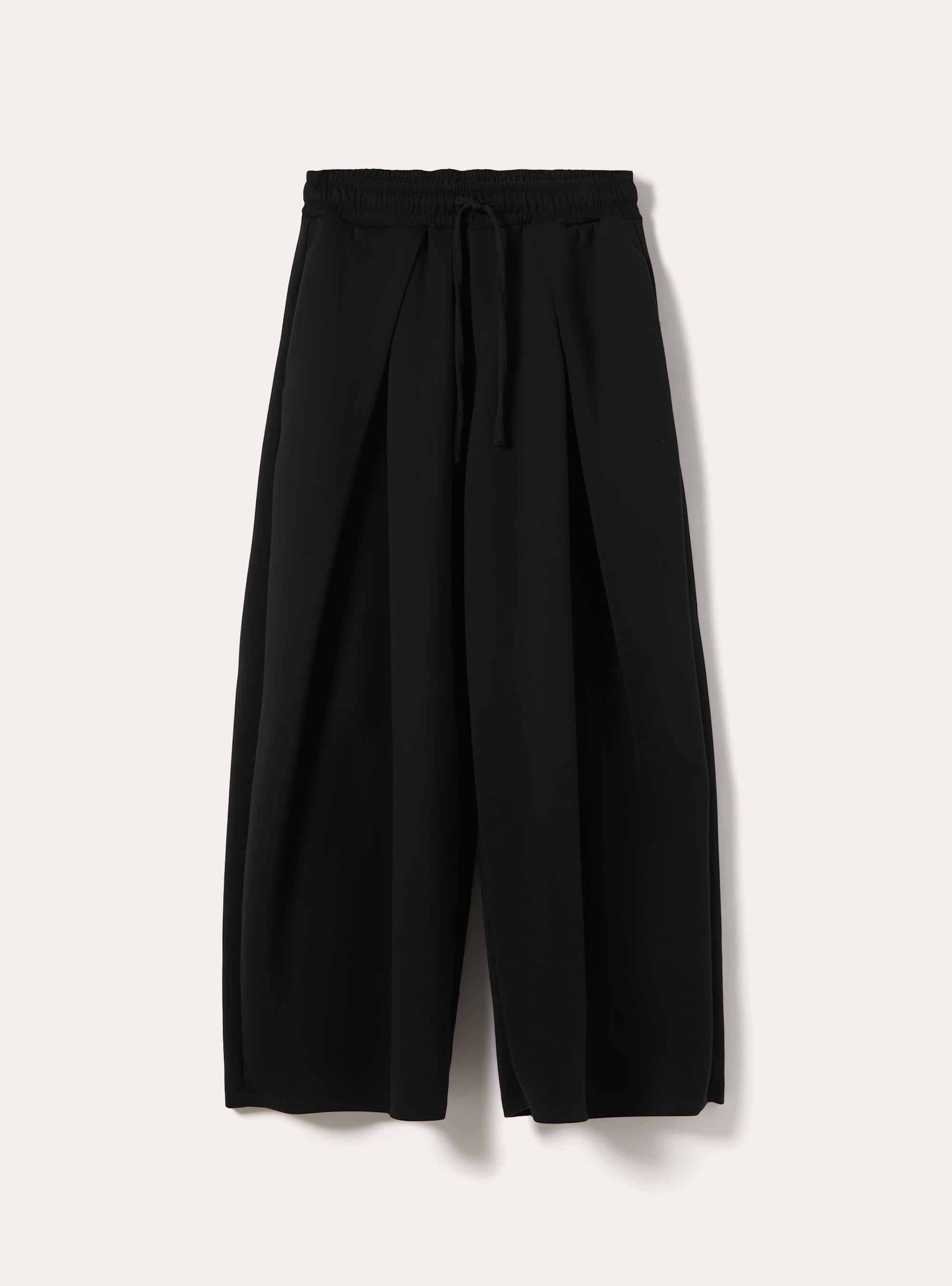 Pantaloni in scuba barrel fit, BK1 BLACK
