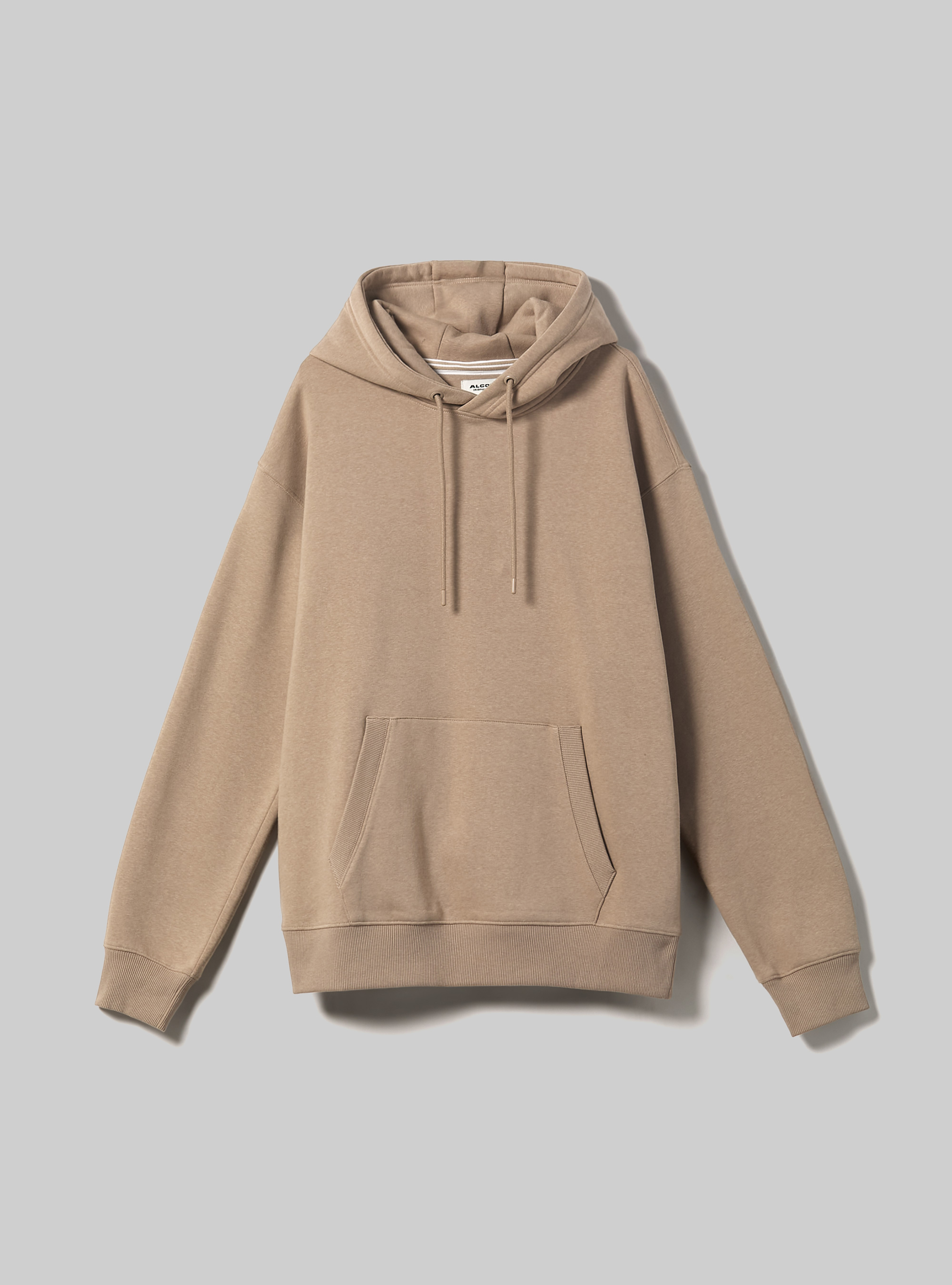 Sweatshirt with hood and pouch pocket, BG1 BEIGE DARK