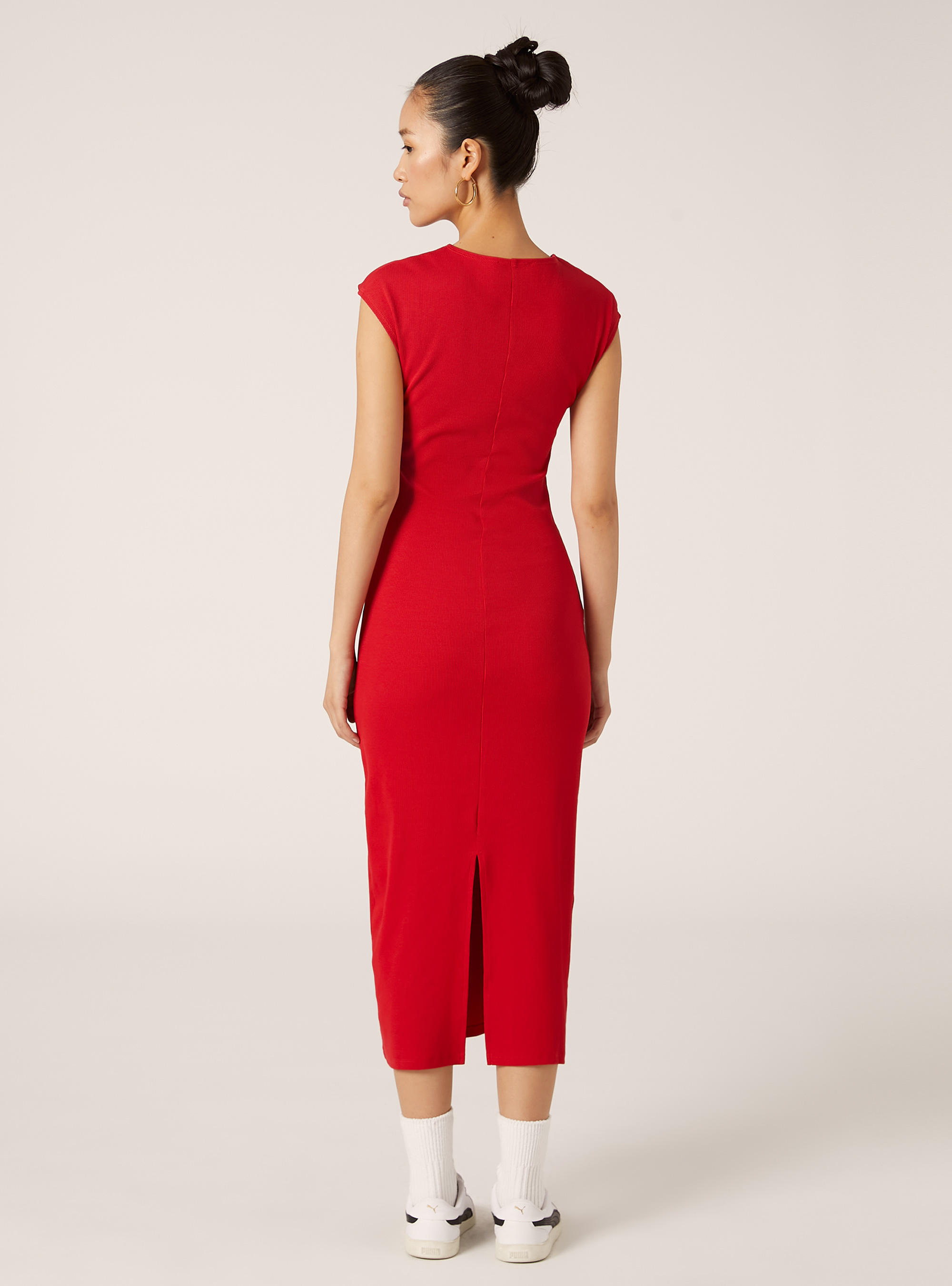 Fitted ribbed dress, RD2 RED MEDIUM
