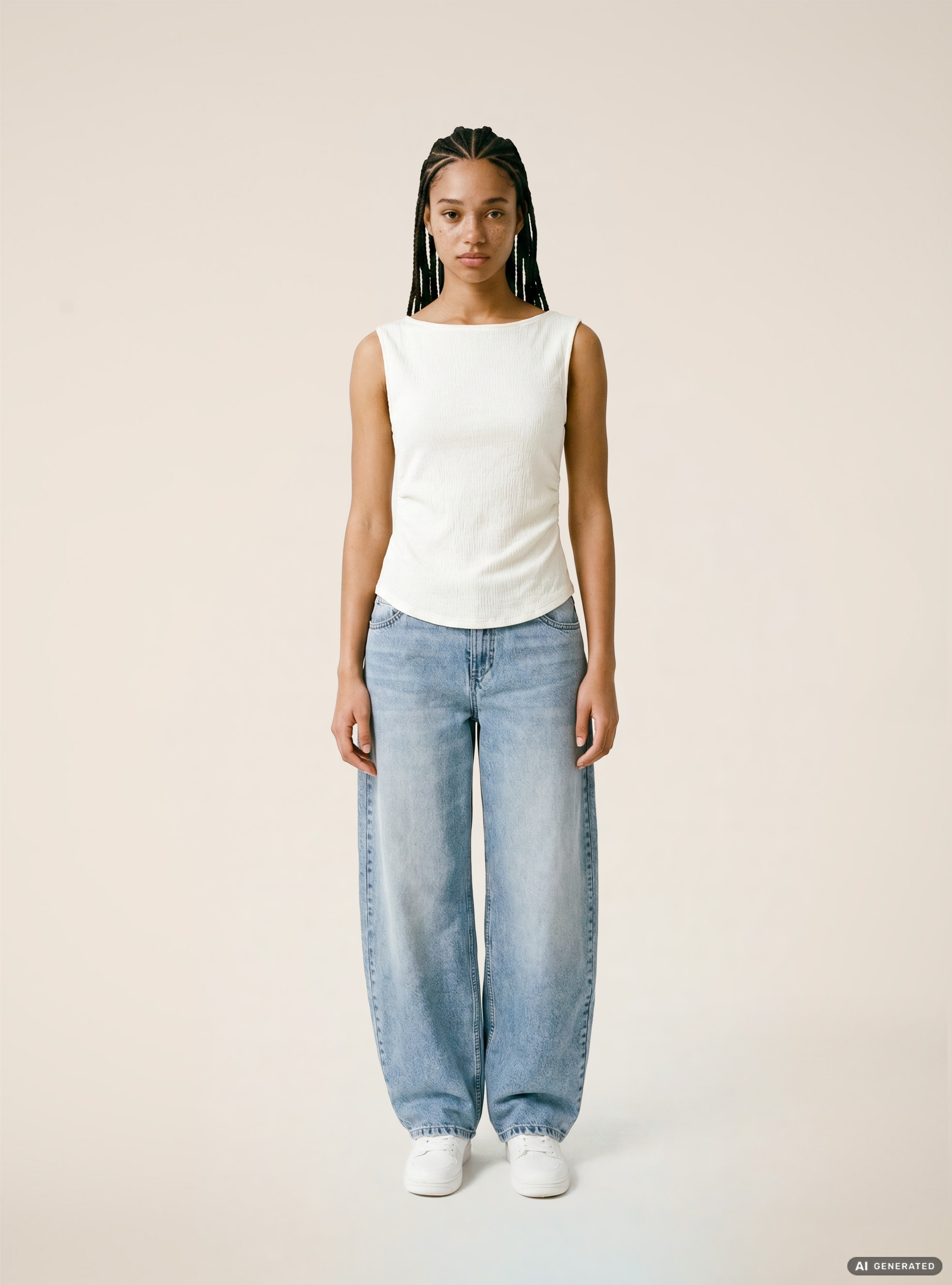 T-shirt maniche ad alette texturizzata, WH1 OFF WHITE
