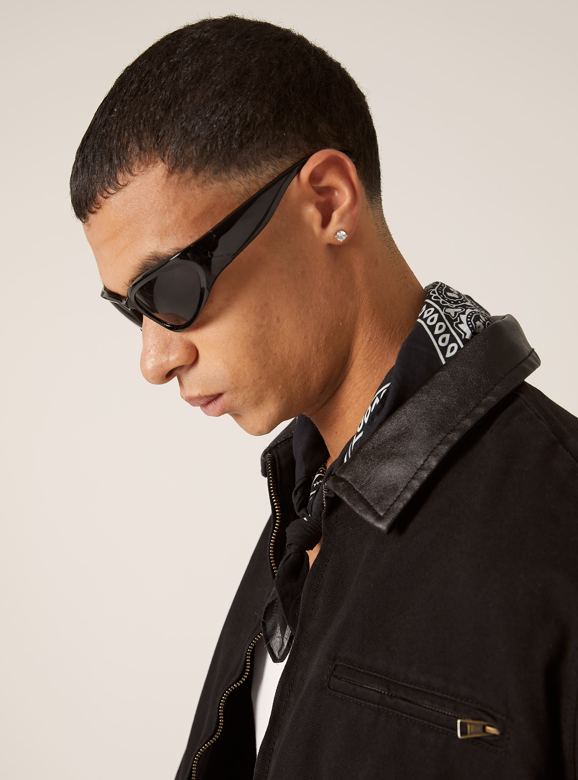 Polo neck jacket, BK1 BLACK