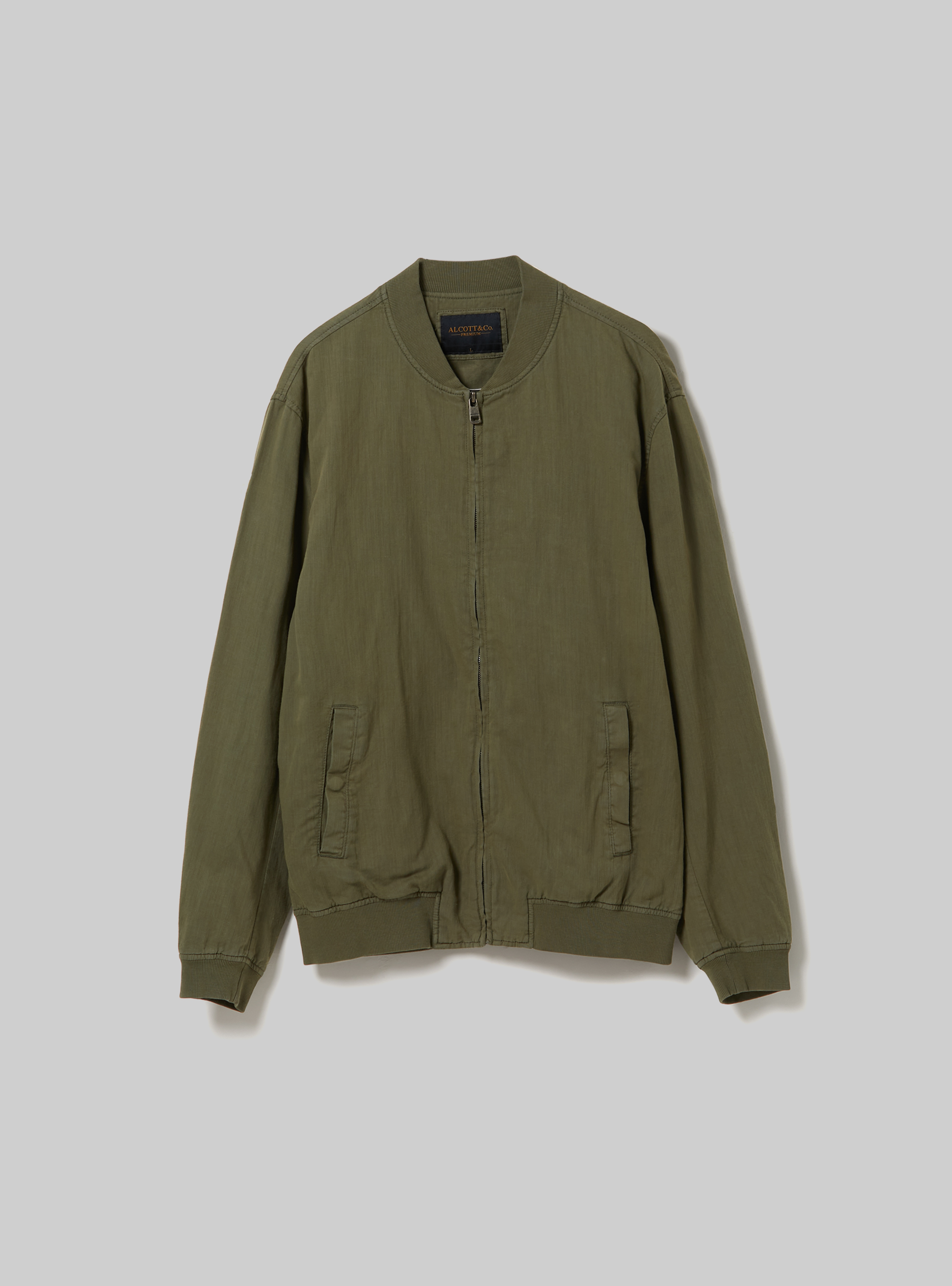Linen bomber jacket, KAKI