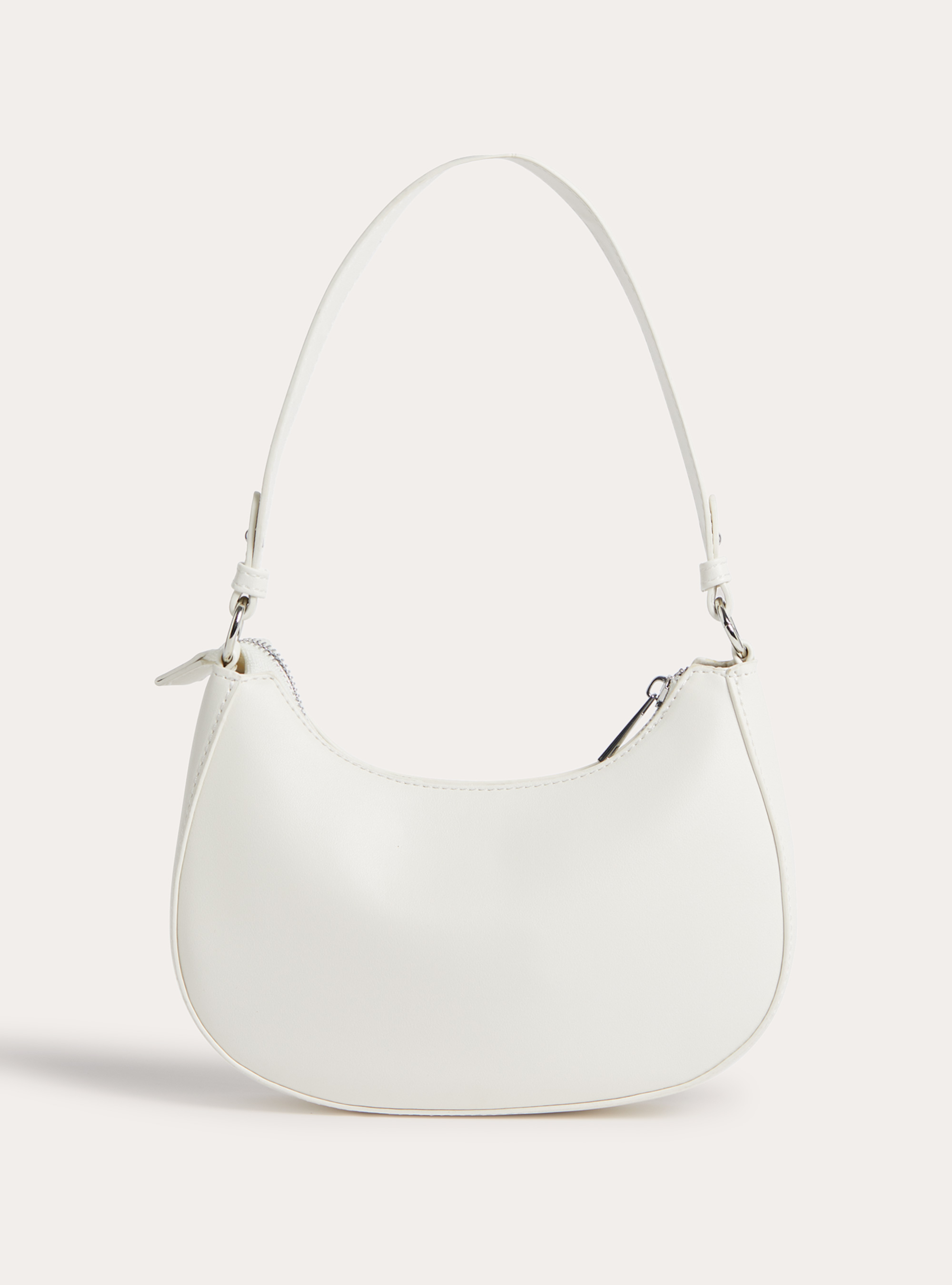 Borsa a spalla mezzaluna, WH3 WHITE