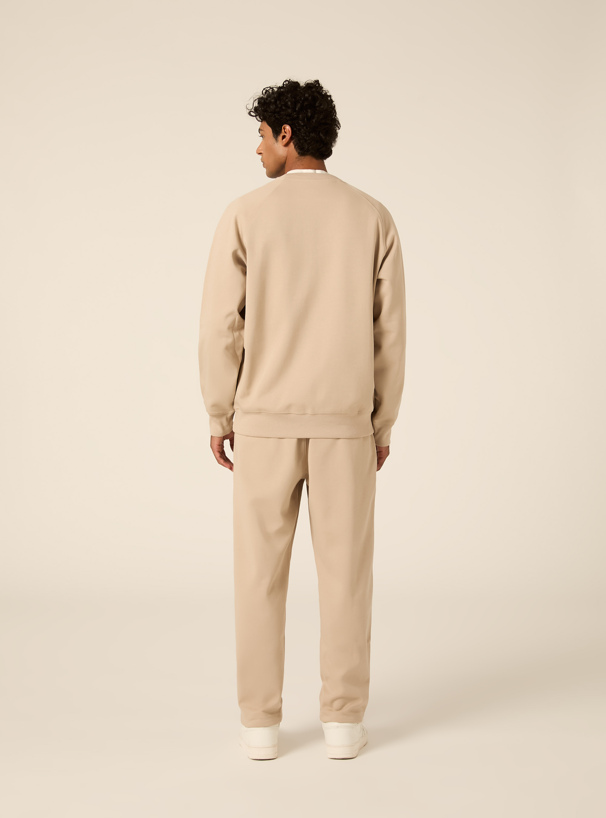 Sweat col rond avec manches raglan en tissu interlock, BG2 BEIGE MEDIUM