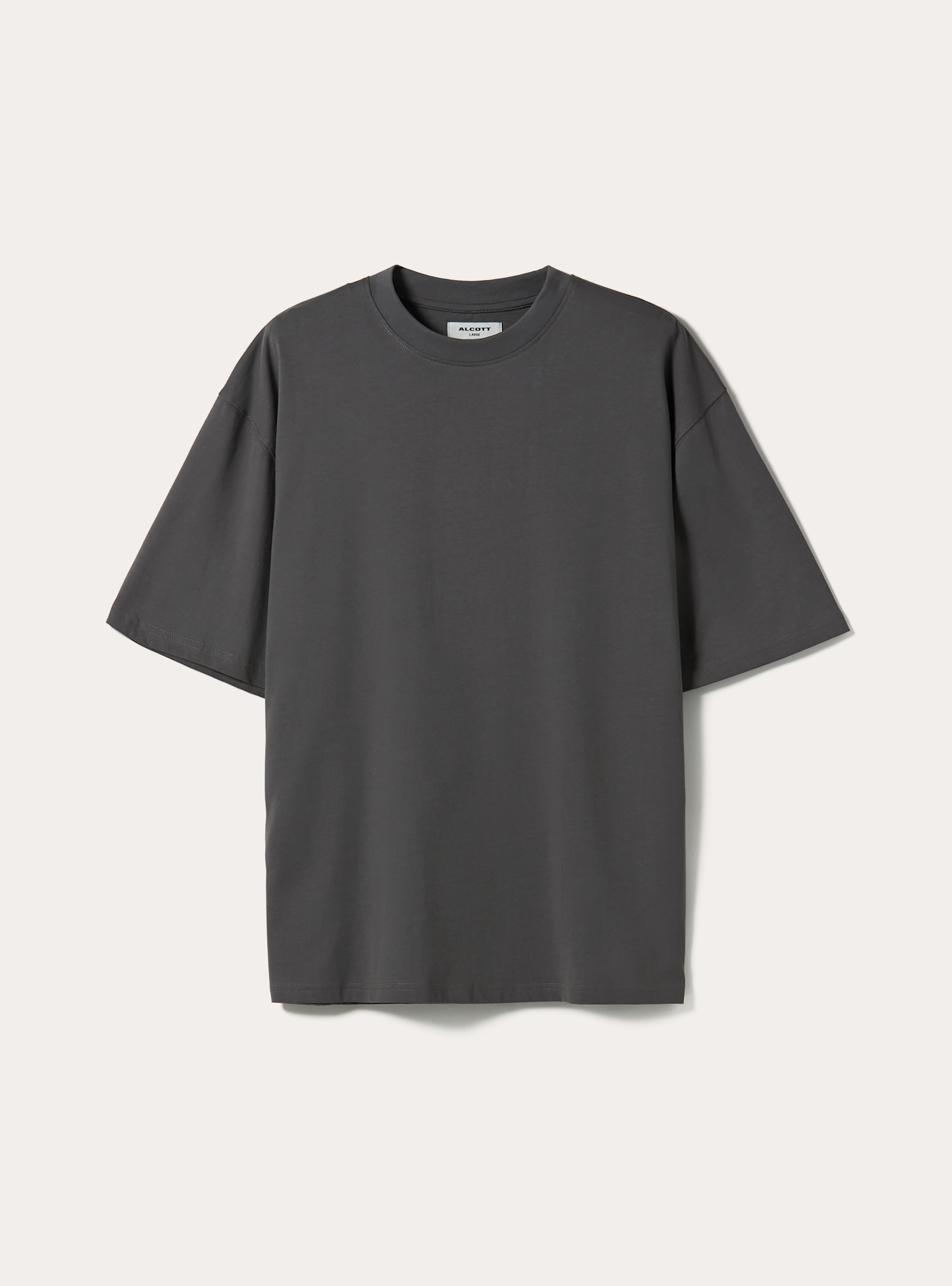 Boxy fit cotton t-shirt, GY1 GREY DARK