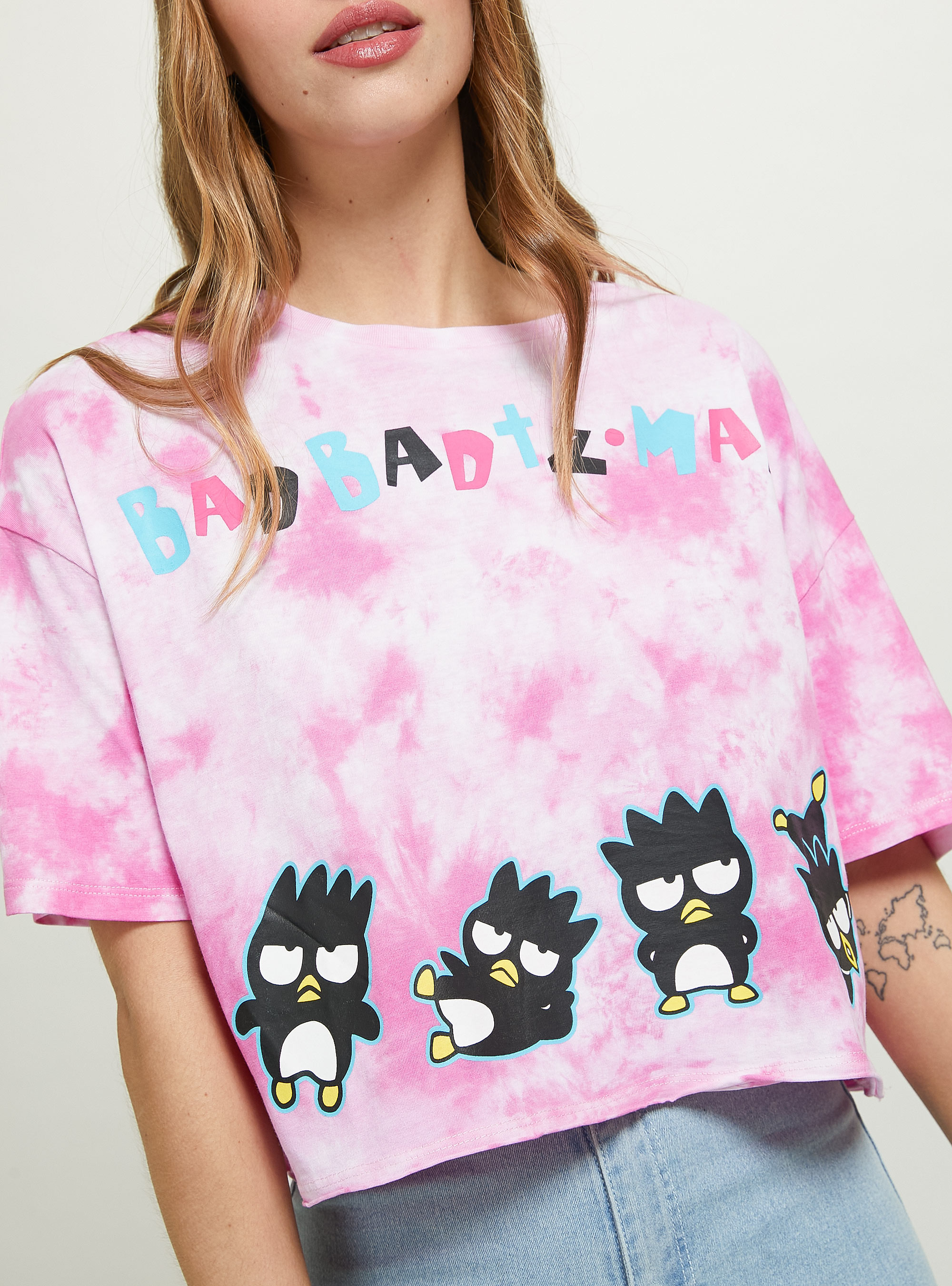 Badtz-Maru / Alcott cropped T-shirt, WH3 WHITE