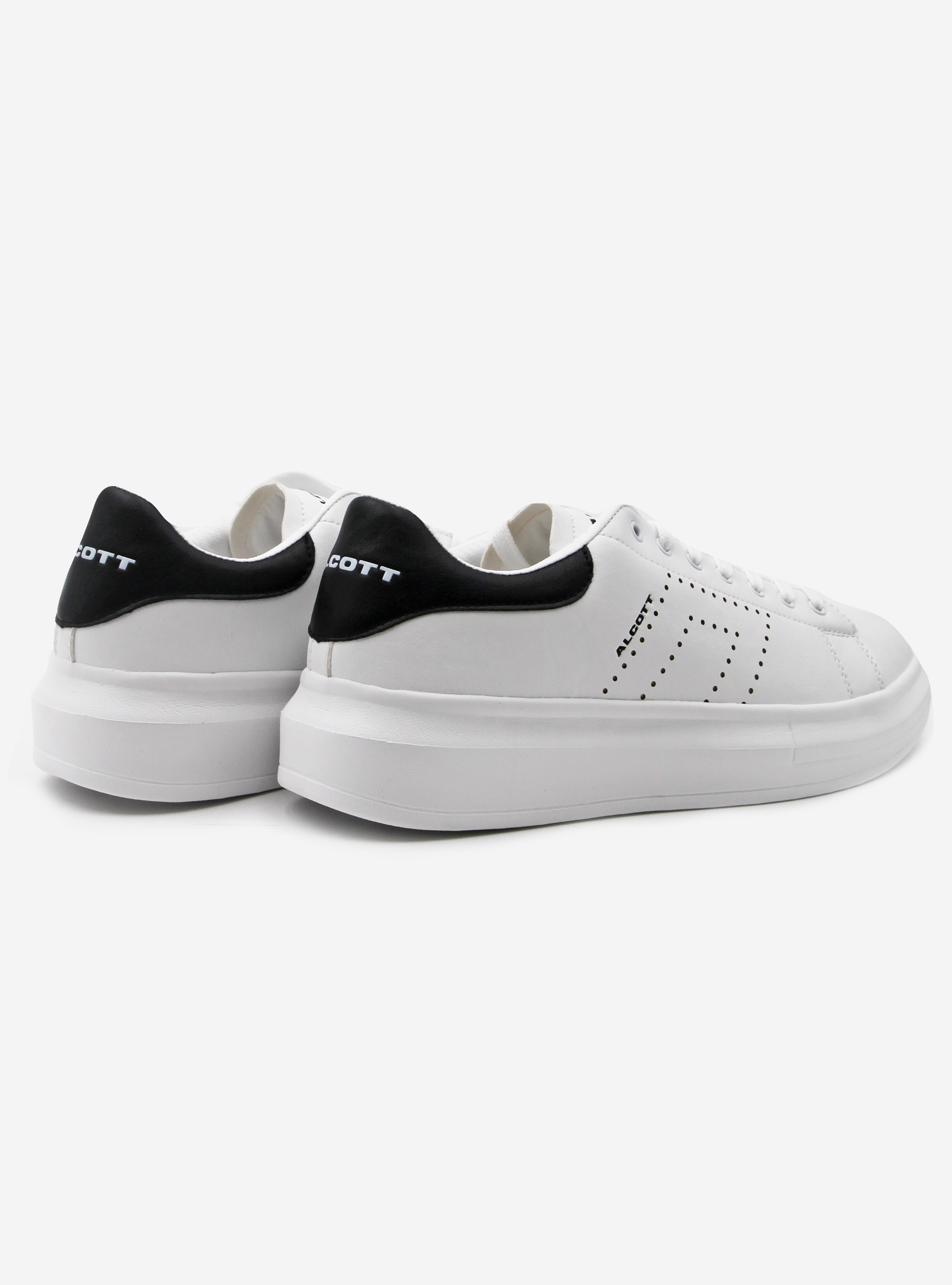 Sneakers con suola xl e tallone a contrasto, WHITE