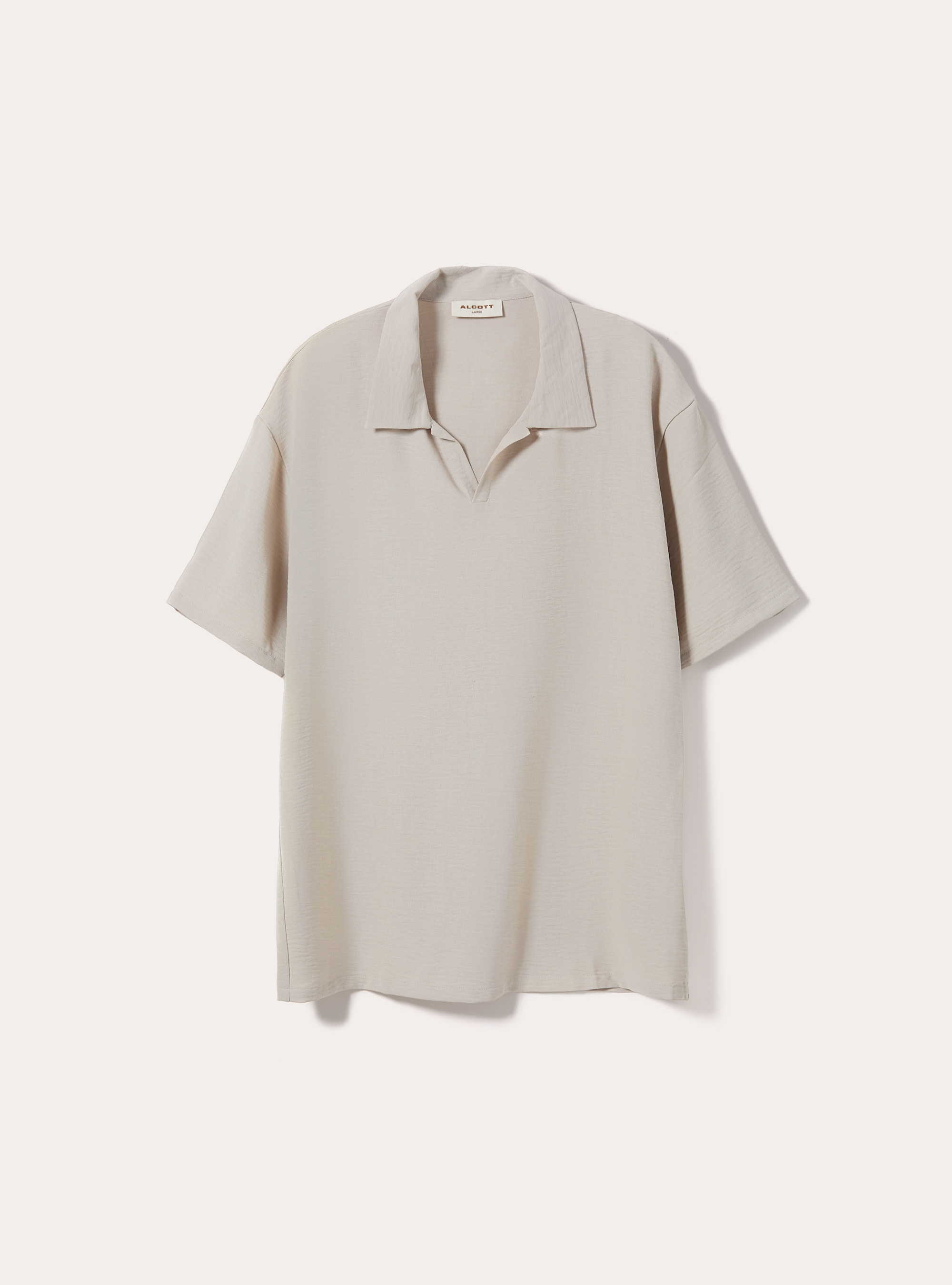 Polo basica in crepe, BG2 BEIGE MEDIUM