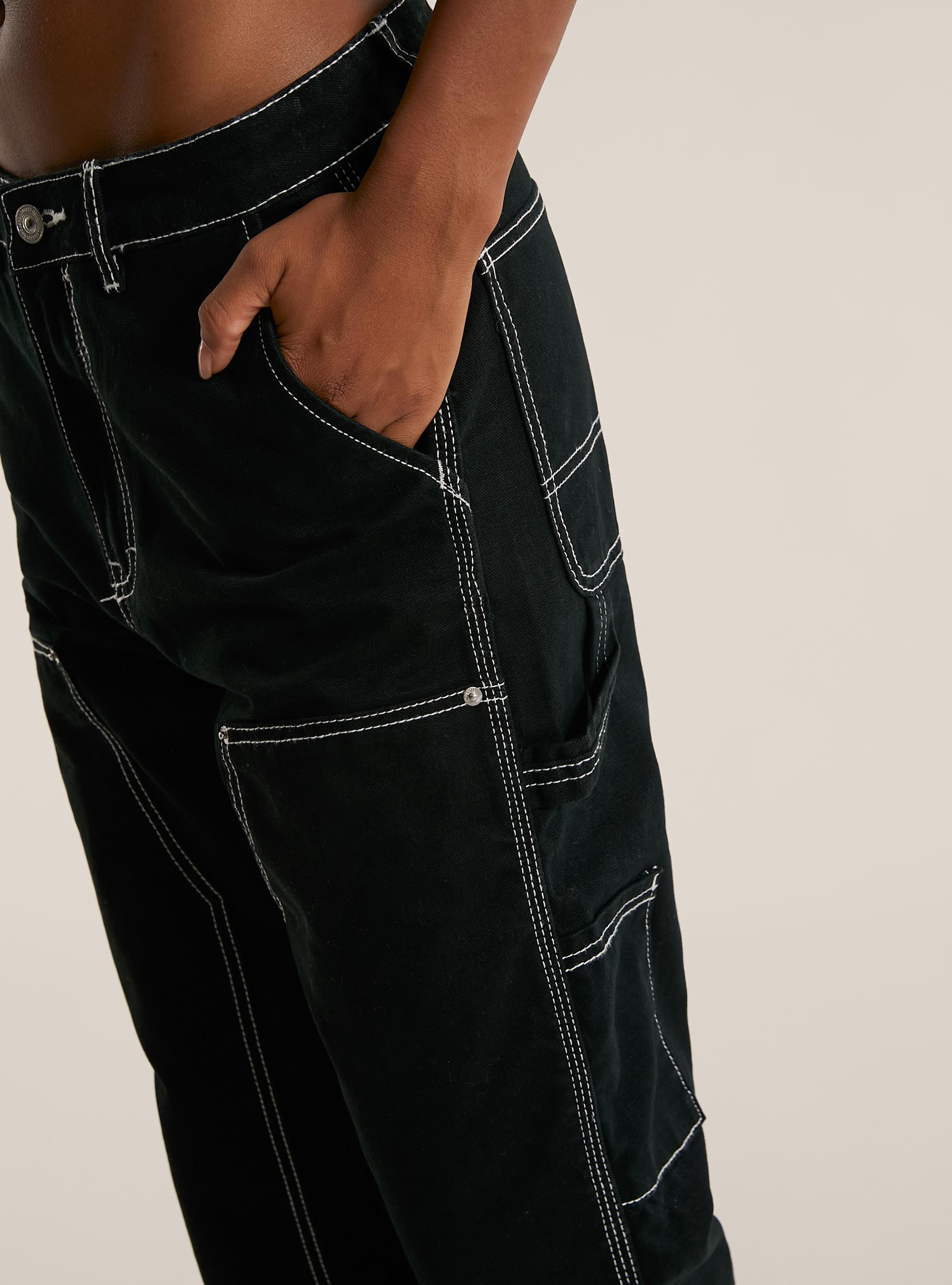 Carpenter canvas trousers, BK1 BLACK