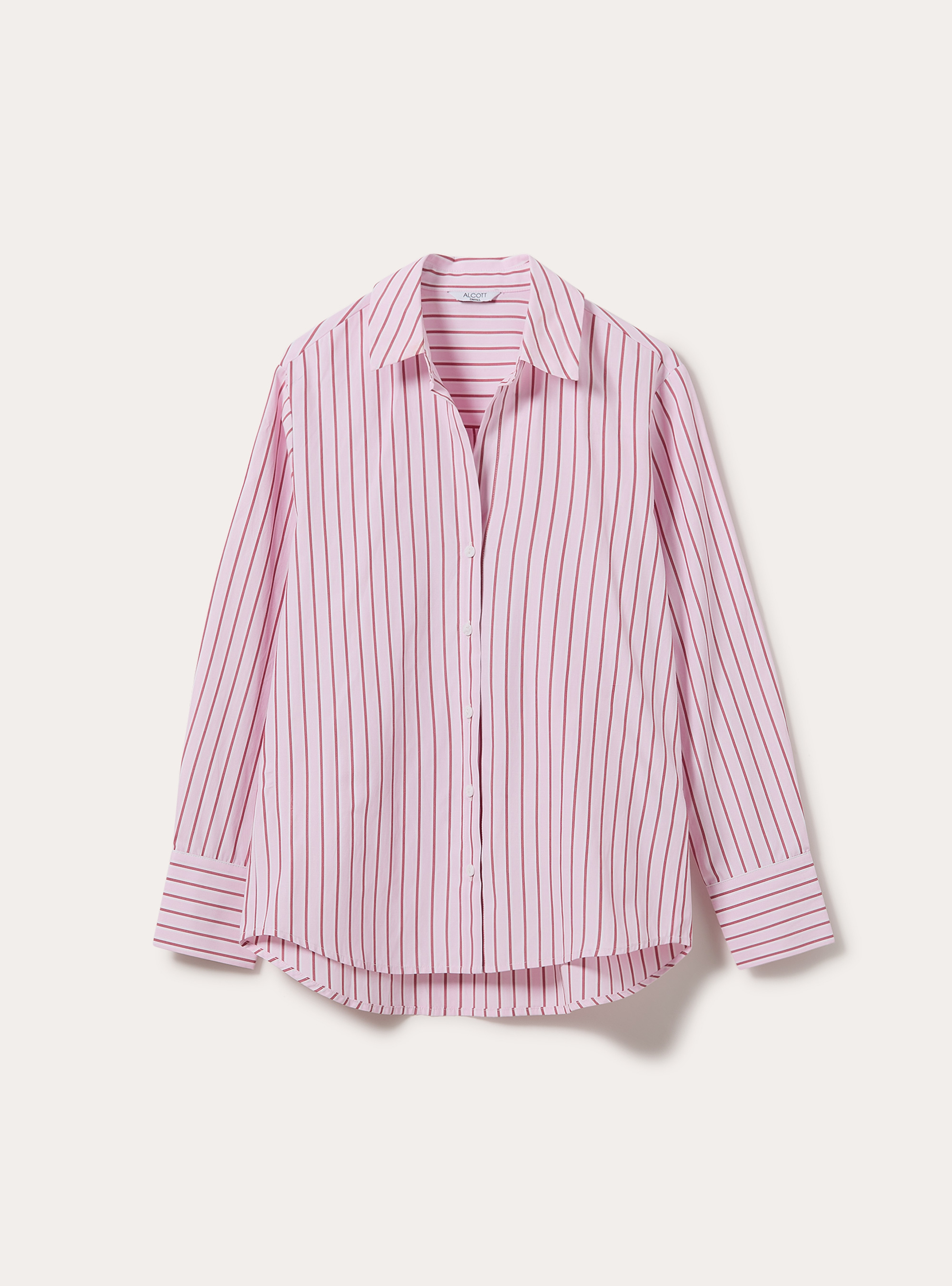 Camicia in popeline a righe, PK2 PINK MEDIUM
