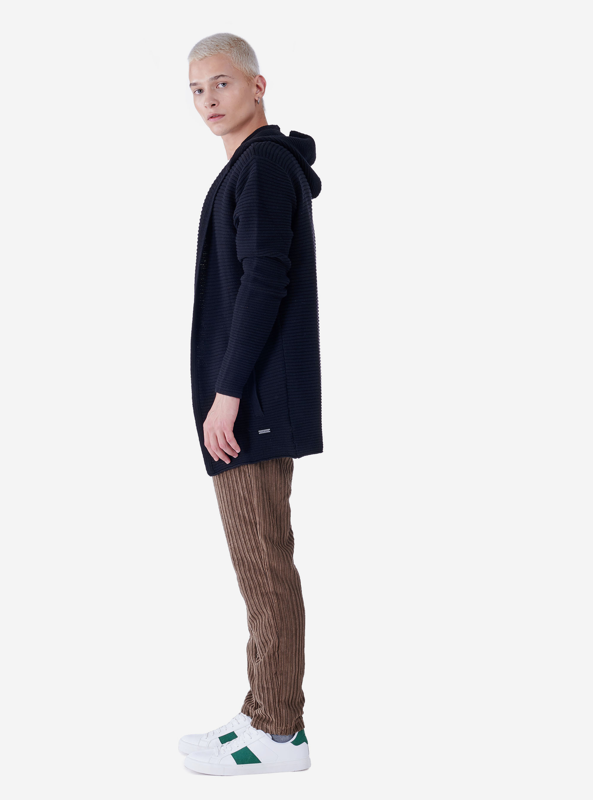 OPEN PULLOVER, BLACK