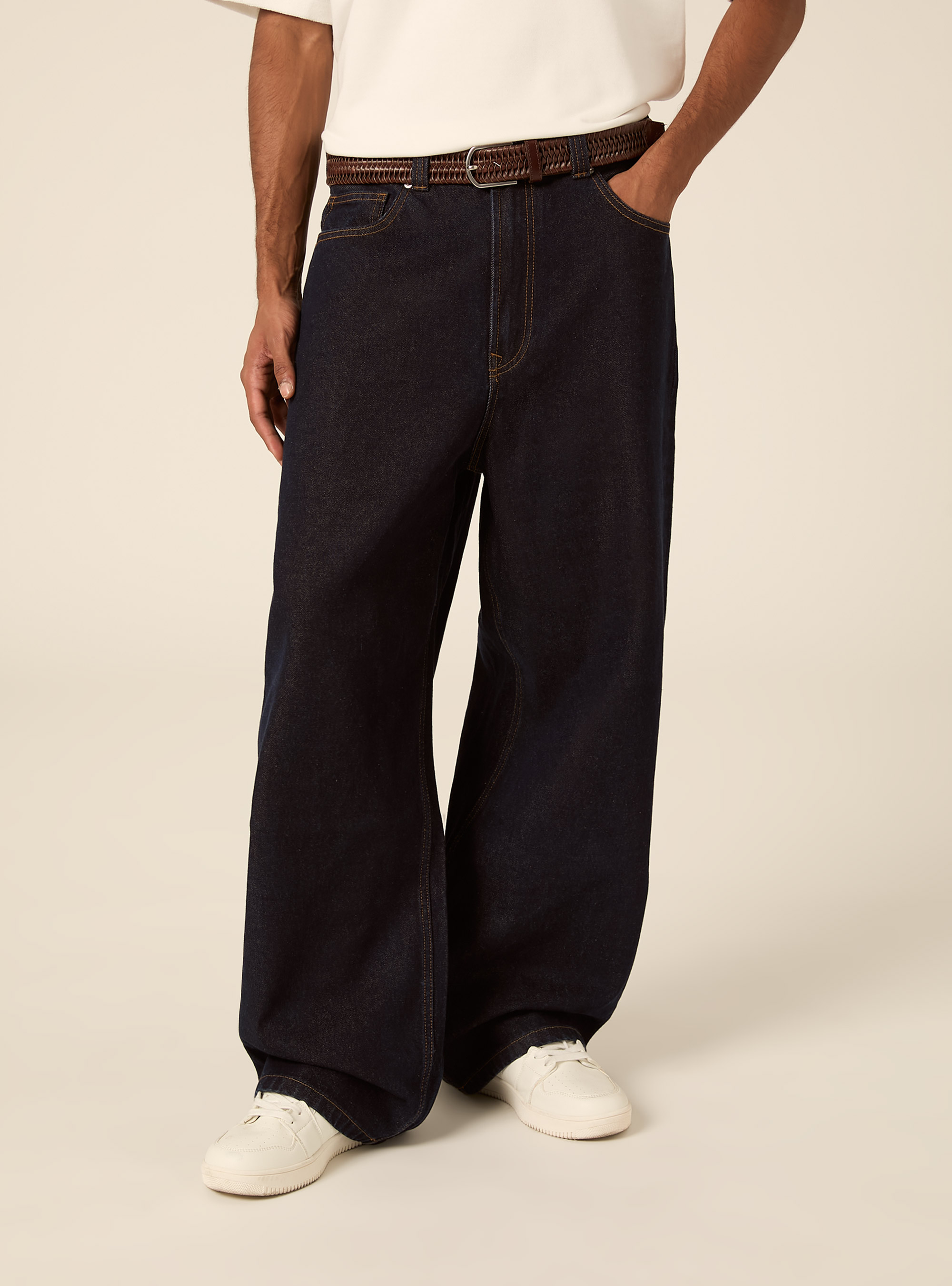 Jeans super baggy, D001 DEEP BLUE