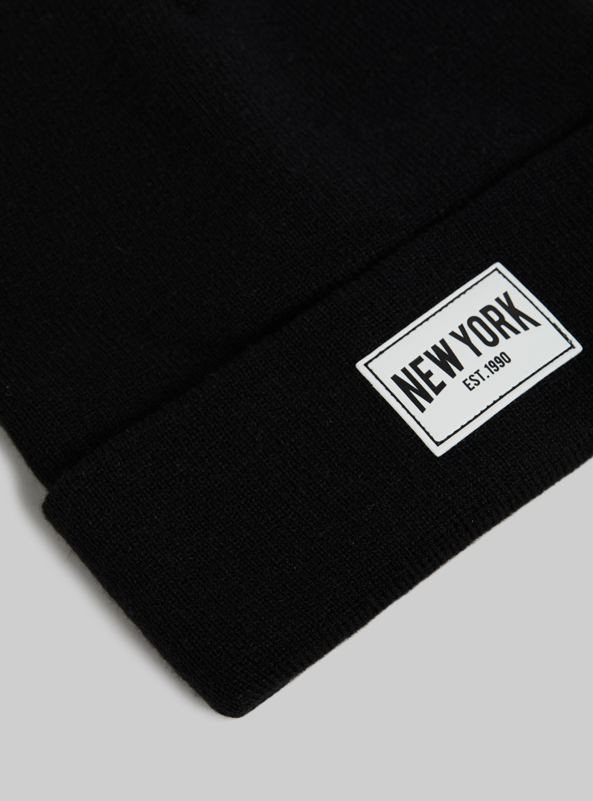 Gorro con parche, BK1 BLACK