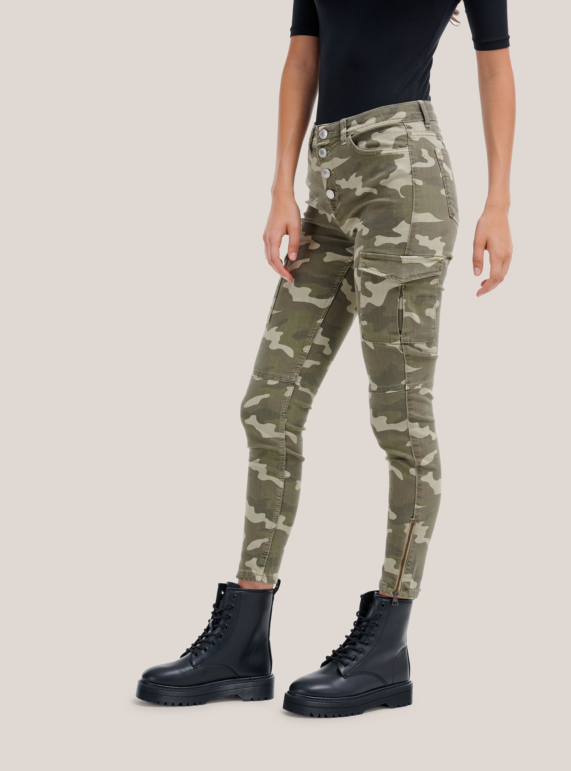 Skinny camo trousers, CAMOUFLAGE